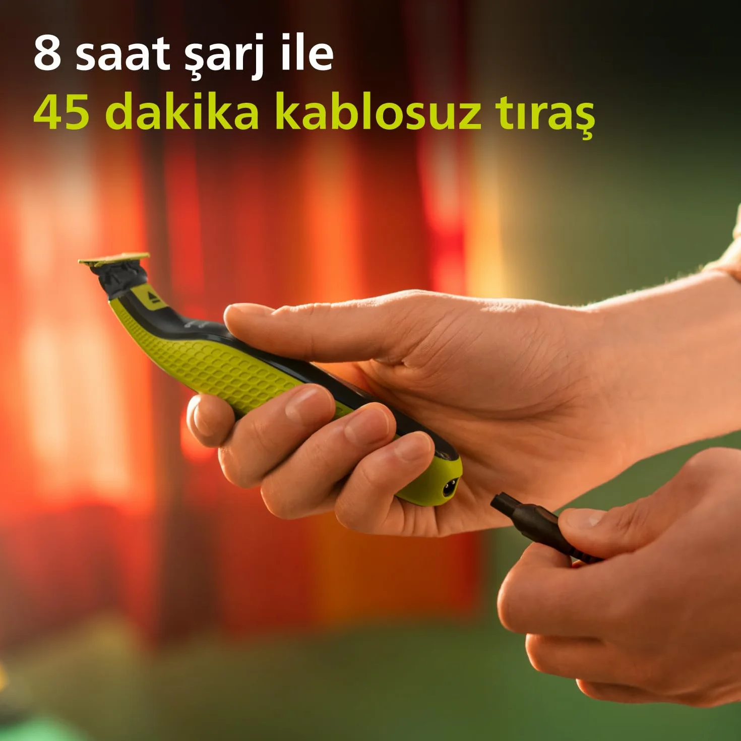PHILIPS Oneblade QP2724/10 Regolabarba 3 accessori 1-5mm Senza Fili Ricaricabile Verde Nero