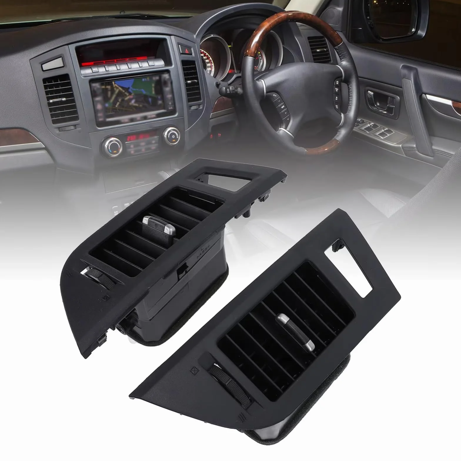 Bocchette Cruscotto Aria Compatibile Con Mitsubishi Per Pajero 4 2006-2021 1 Paio Di Prese D'aria AC Pannello Di Uscita Ricambi Auto Aggiornamenti