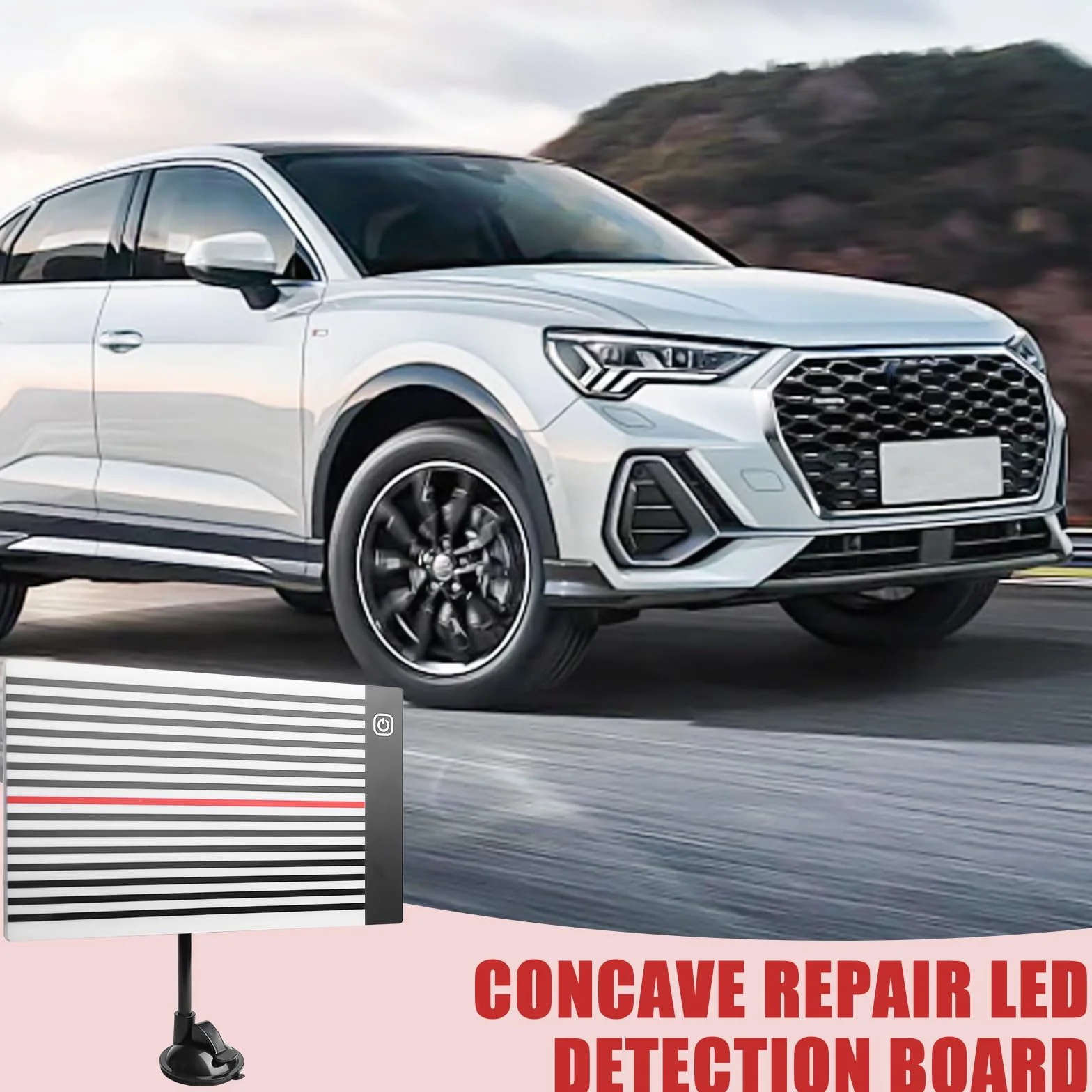 GOMETY Luce per riparazione delle ammaccature senza vernice, pannello luminoso LED con supporto regolabile, lampada di prova USB per carrozzeria e pannello riflettente LED, kit di riparazione