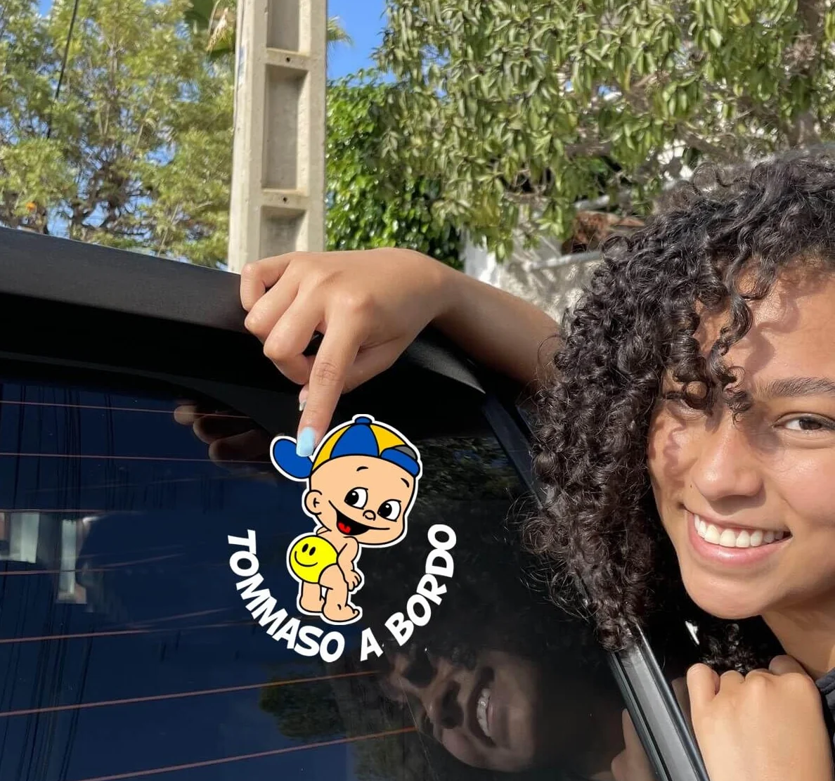 Naklejka Baby on Board Personalizowana z Imieniem na Auto