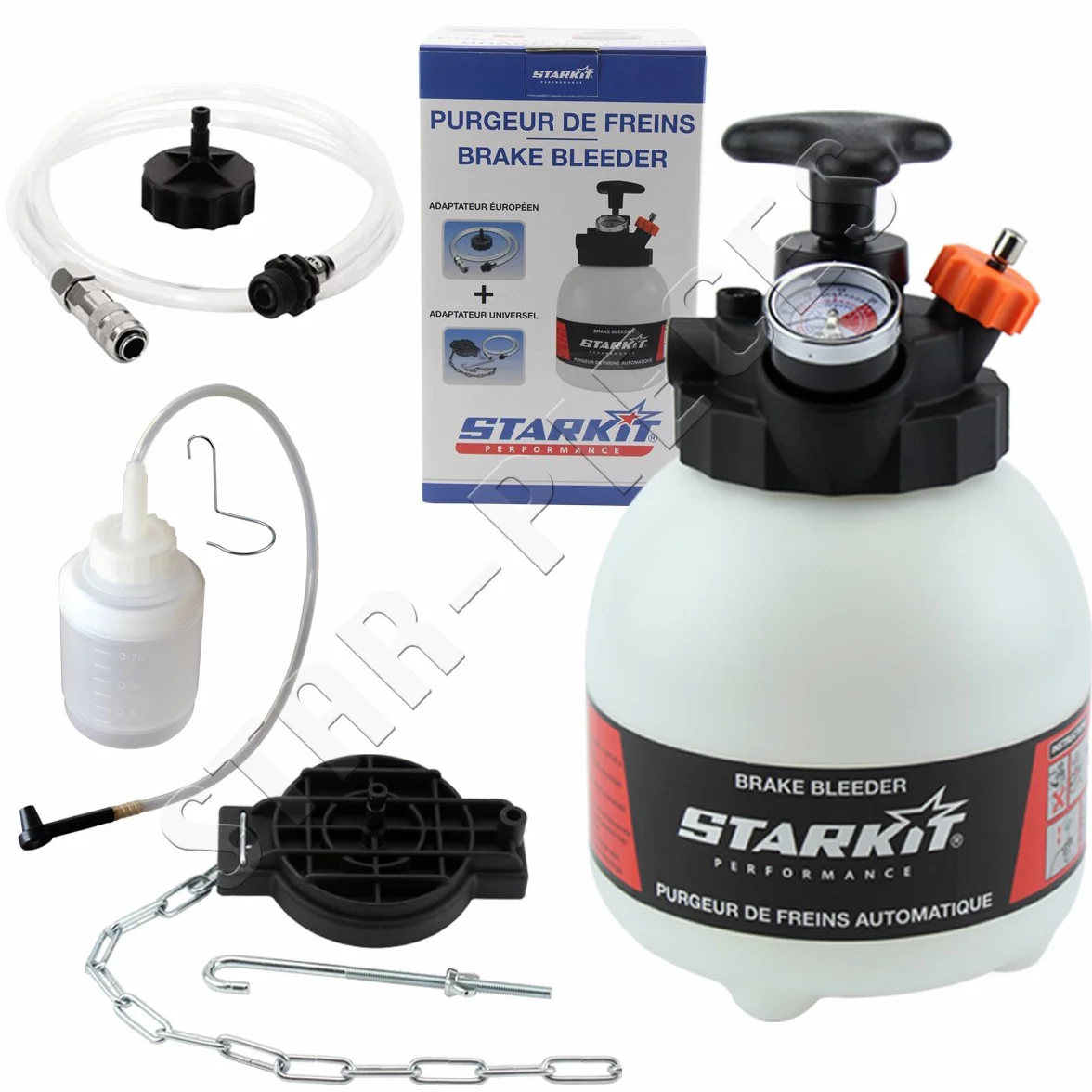 Kit Spurga Freni e Frizione con Bottiglia 3 Litri Adattatori Universali Multimarca
