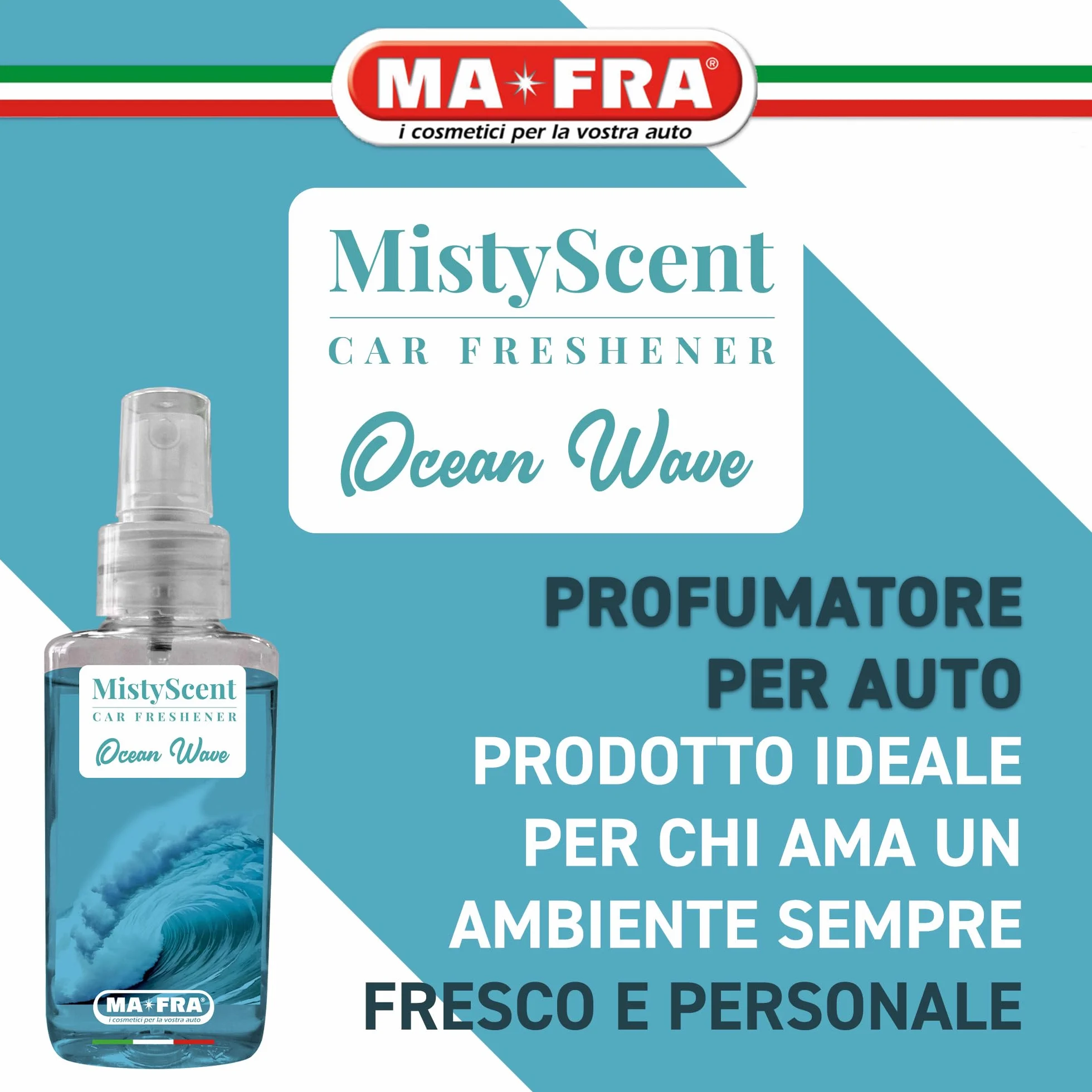 MistyScent Spray Ocean Wave 100ml Profumatore Auto Fragranza Marina