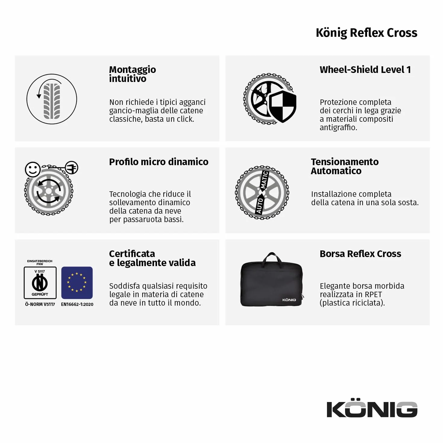 KÖNIG Reflex Cross 246 Catene da Neve