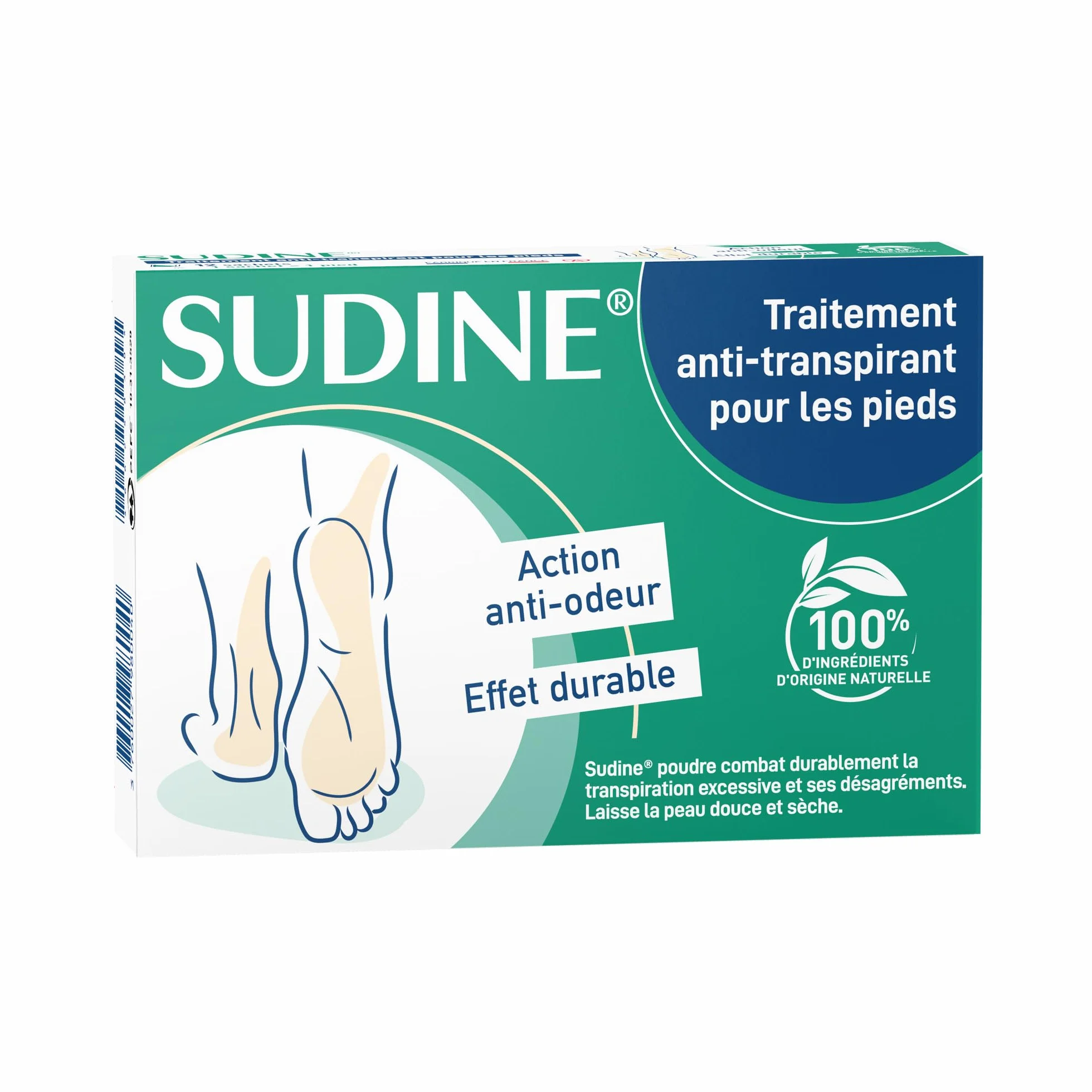 Sudine Polvere Trattamento contro l'eccessiva sudorazione dei piedi Confezione da 6 bustine doppie
