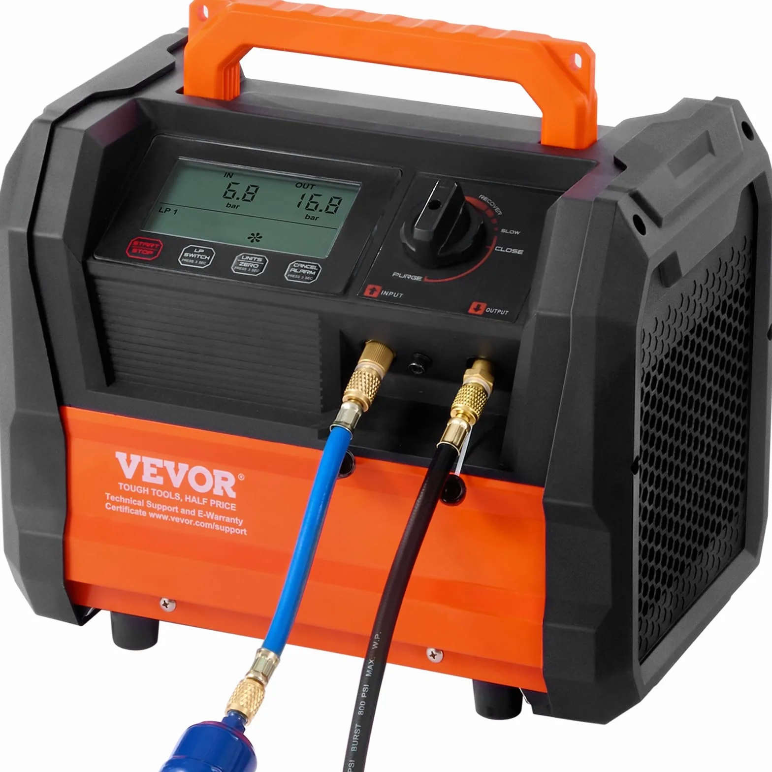 VEVOR Macchina Recupero Refrigerante AC Portatile 1 HP Motore Brushless 3000 Giri/min Strumento Riciclaggio Freon HVAC