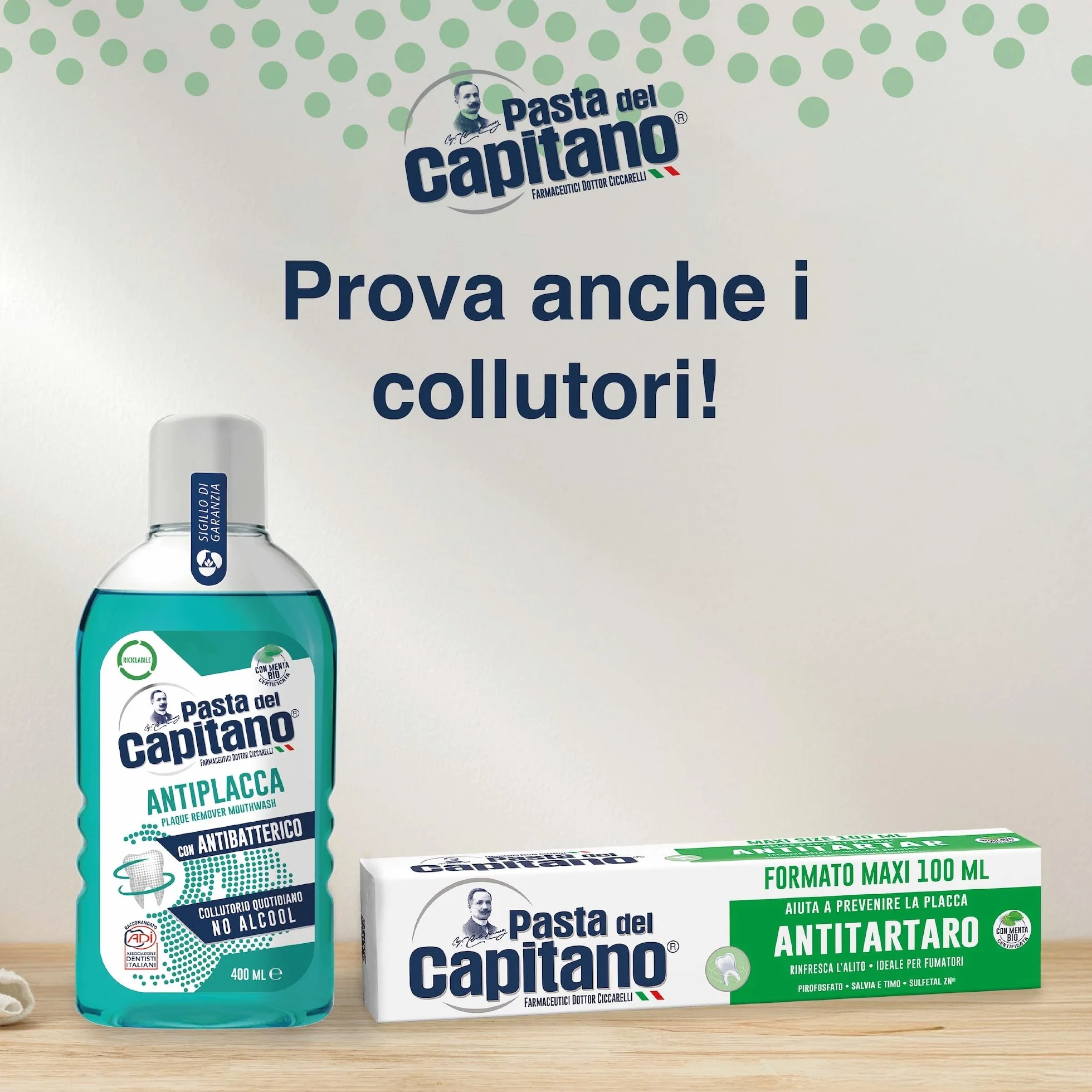 Pasta del Capitano Dentifricio Antitartaro Bio 100 ml Made in Italy