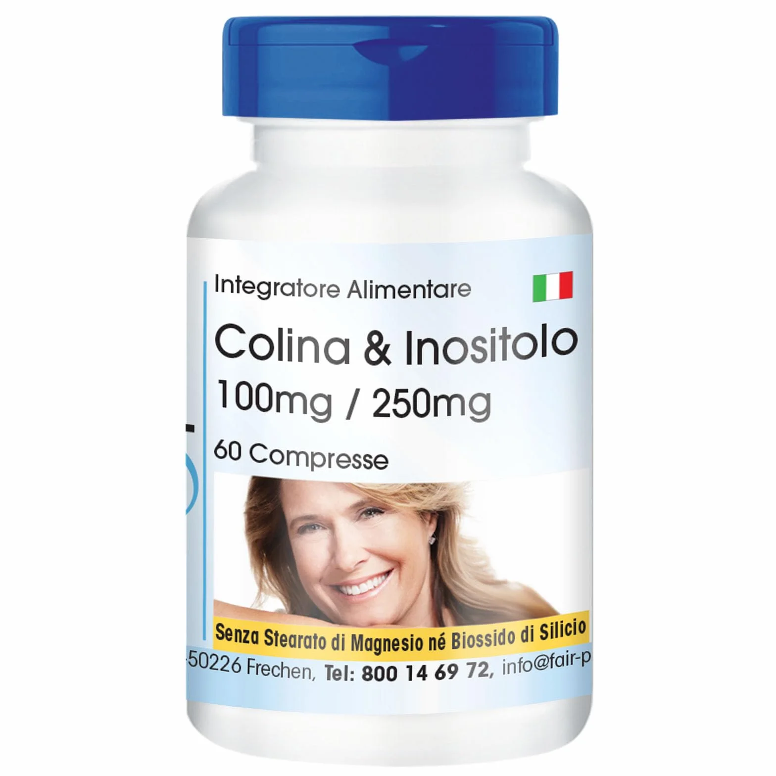 Fair & Pure Colina Inositolo 100 mg 250 mg 60 Compresse Vegan