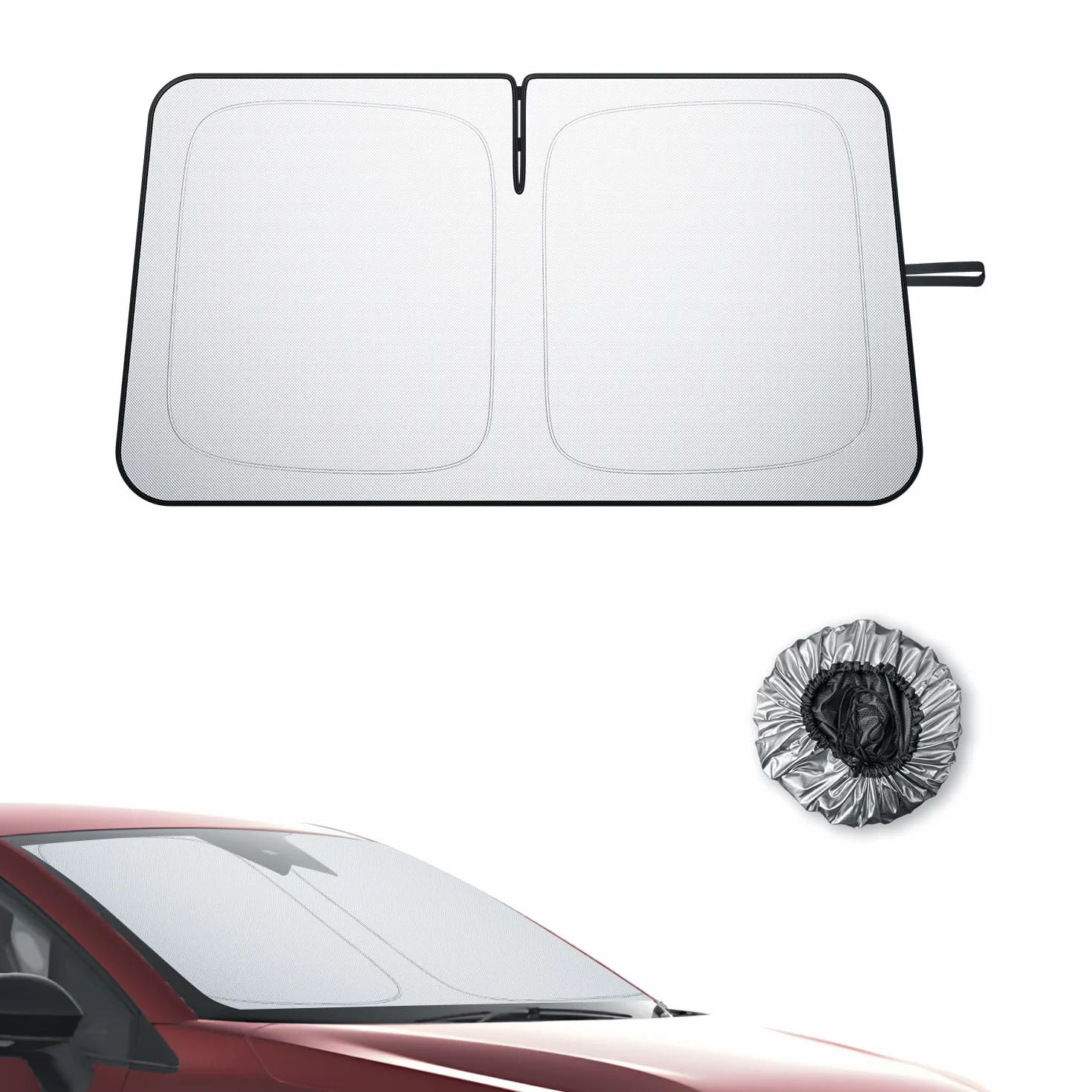 BIBIBO Osłona przeciwsłoneczna do Renault Captur 2 2020-2025 2026, UV, przednia szyba, parasole, antyplis, akcesoria