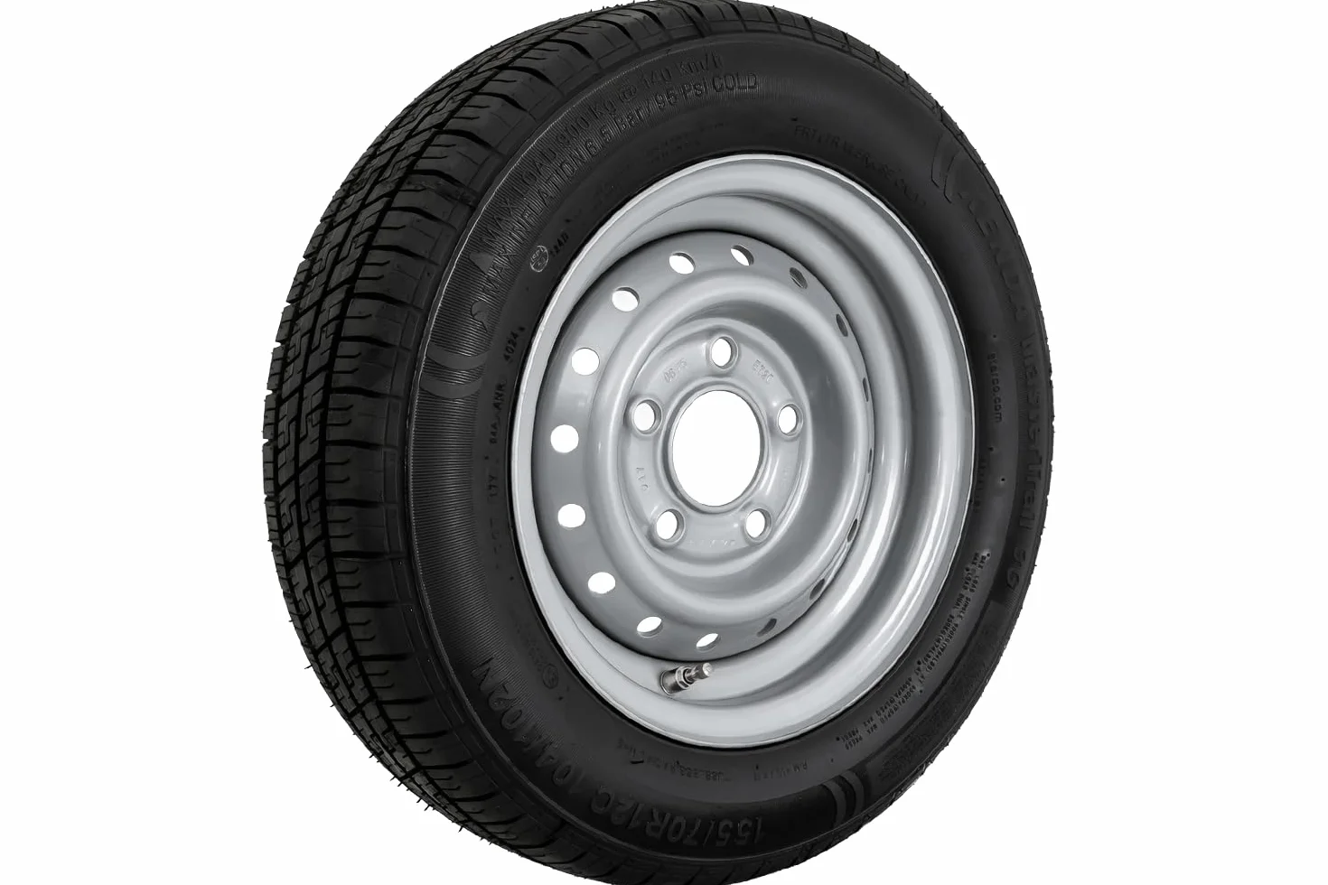 Ruota rinforzata per rimorchio PNEUMATICO KENDA 155/70 R12C 104/102N KENDA RIM 4.5Jx12"H2 5x112 ET:20
