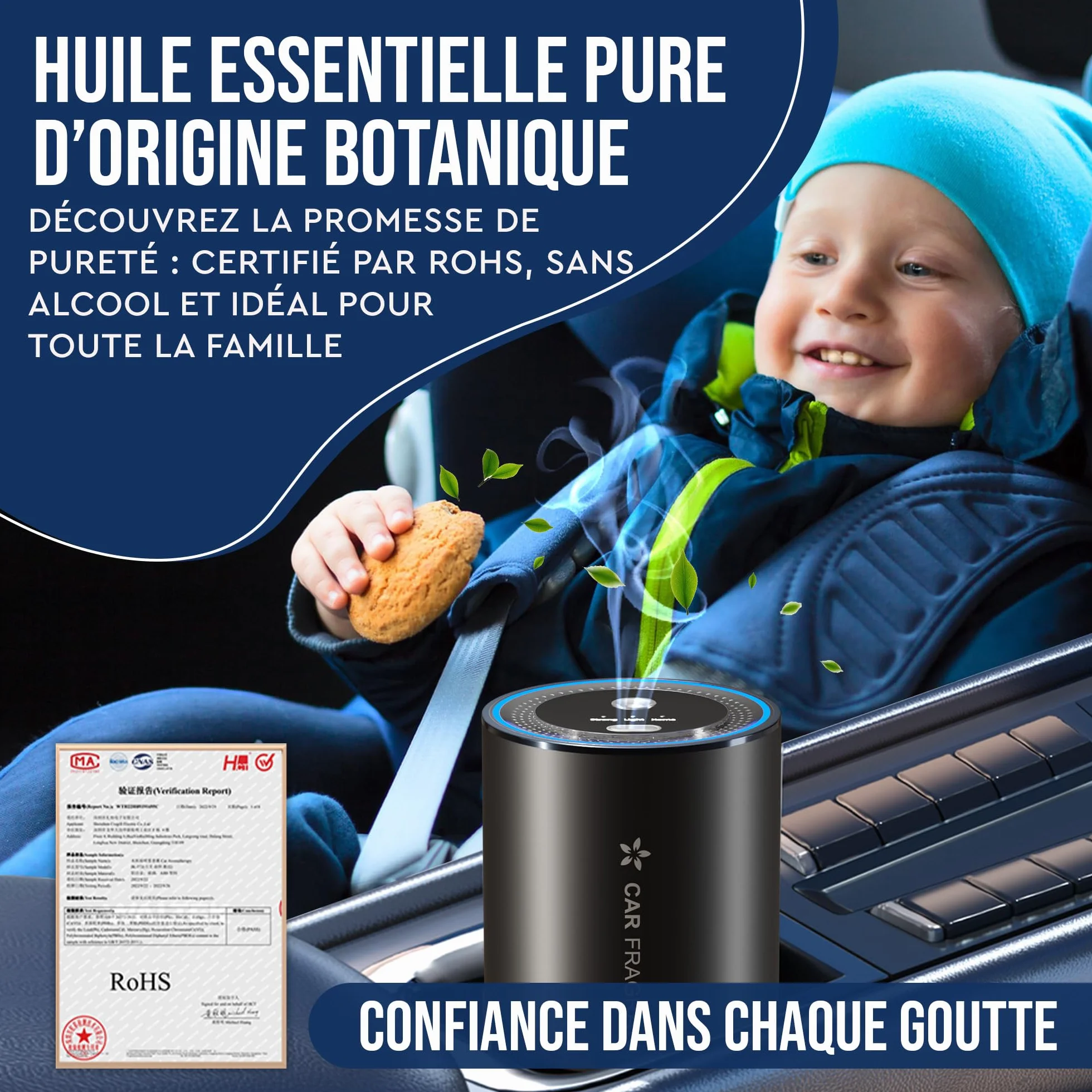 KESOCI Ricarica Profumo Auto Set da 2 x 50 ml Oli Profumati per Diffusore Auto Ocean
