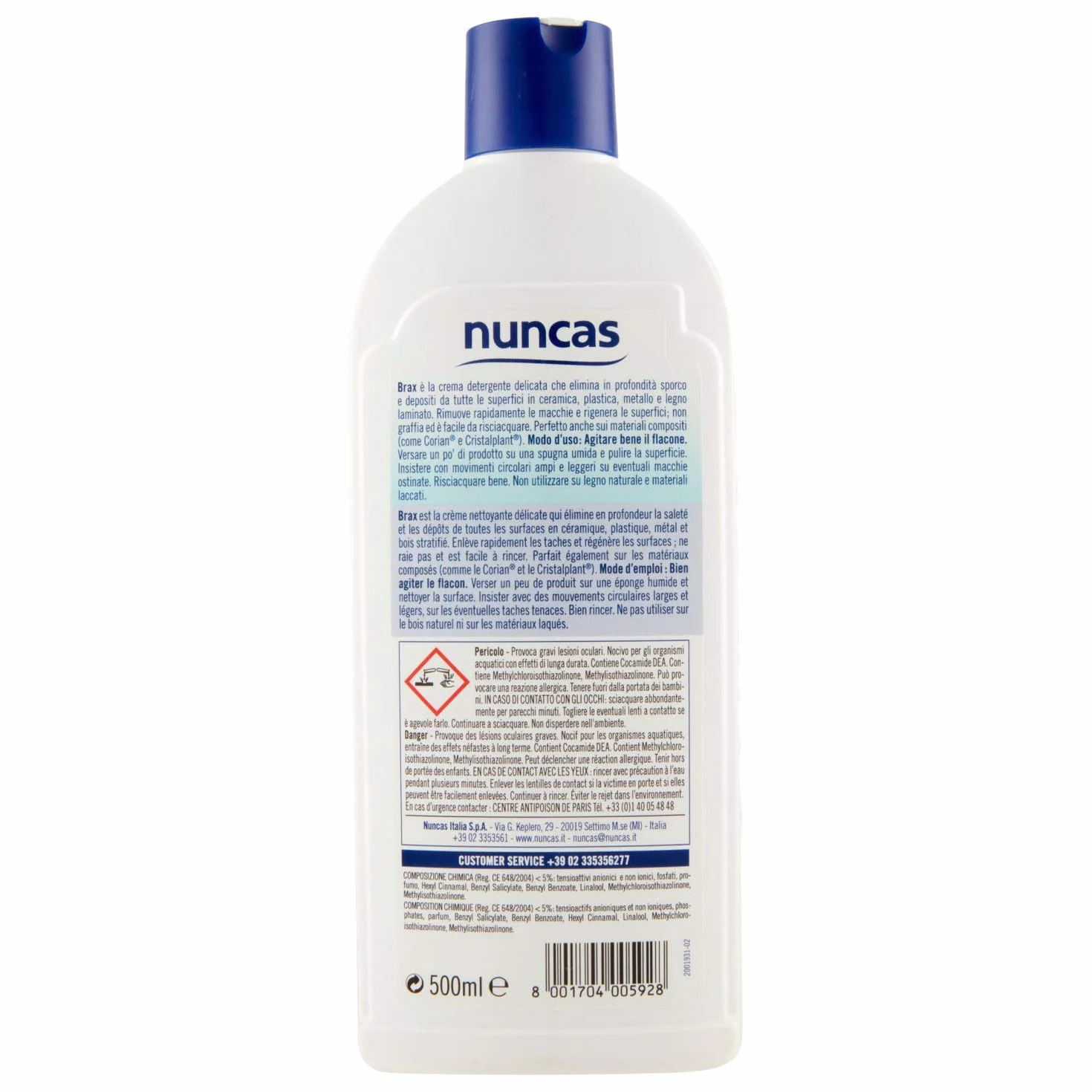 Nuncas Brax Crema Detergente Superfici 500ml