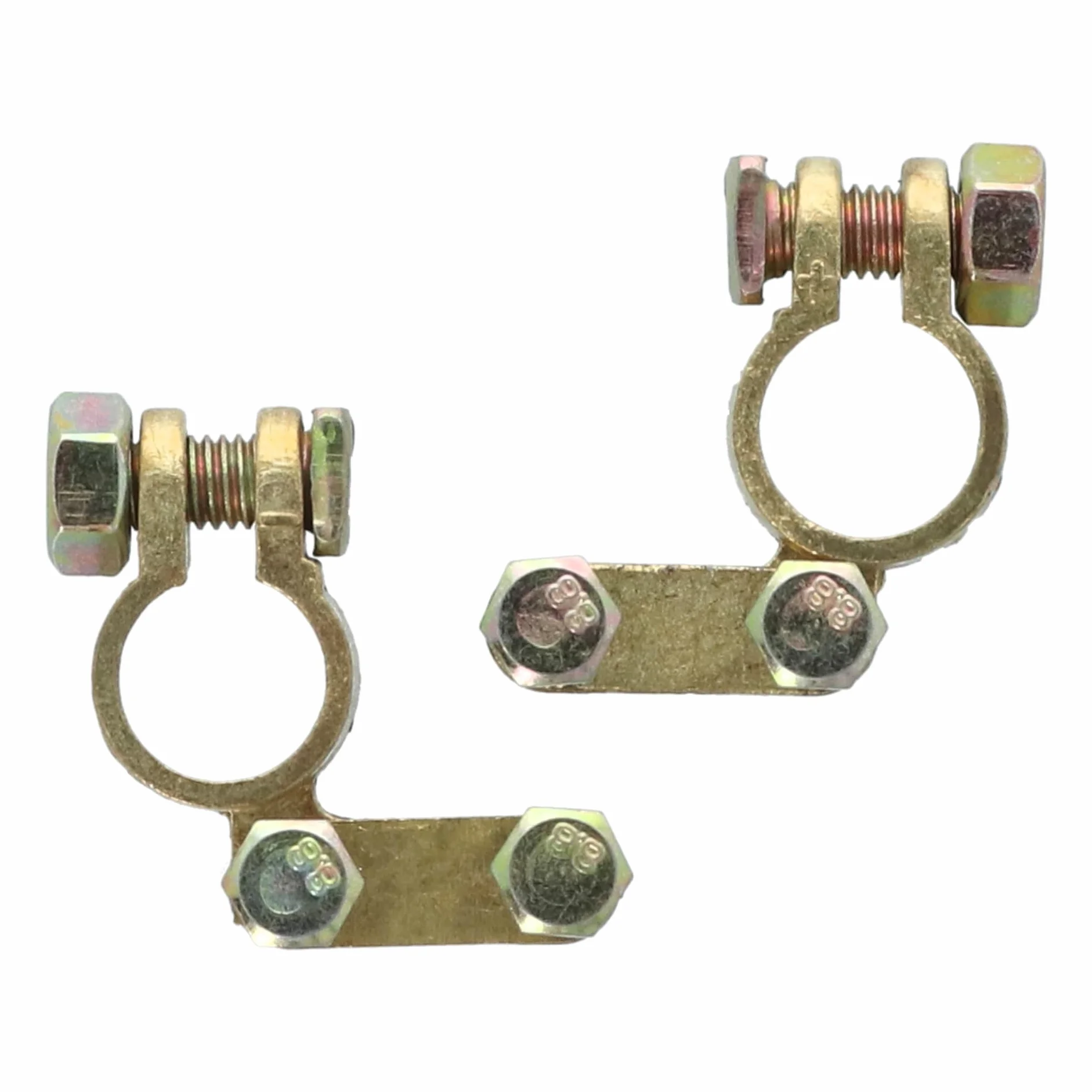 Morsetti Batteria + e - (Ferro + Ottone Rivestimento)