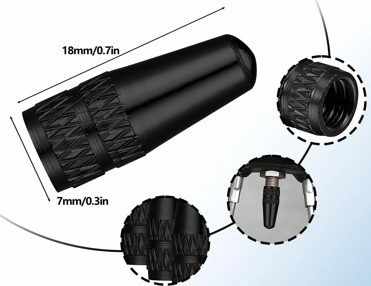 KAPSING 6 Pz Tappi Valvole Bicicletta Alluminio Antipolvere Compatibili Presta