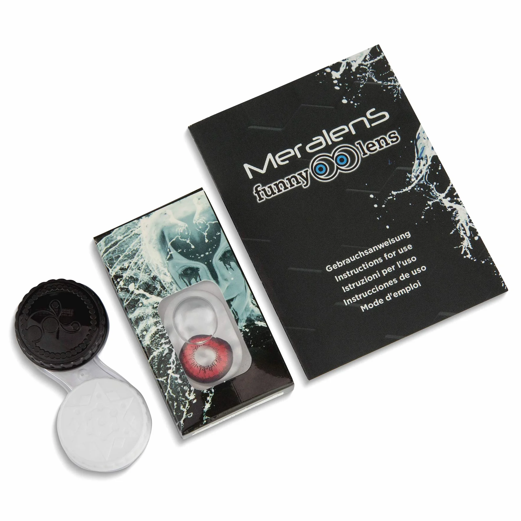 Meralens Lenti a Contatto Colorate Lupo Rosse Flower Lenses 1 Anno 1 Coppia