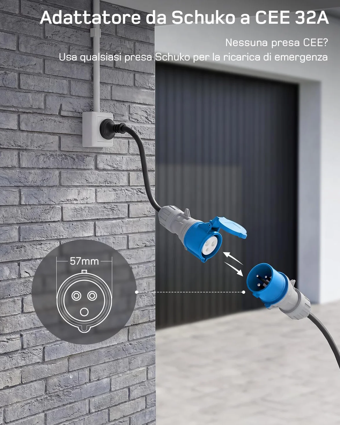 Carichino Auto Elettrica 7 kW App Monofase 6-32A Caricatore Regolabile a Distanza Compatibile T03 Model Y/3 Dolphin Surf EV PHEV