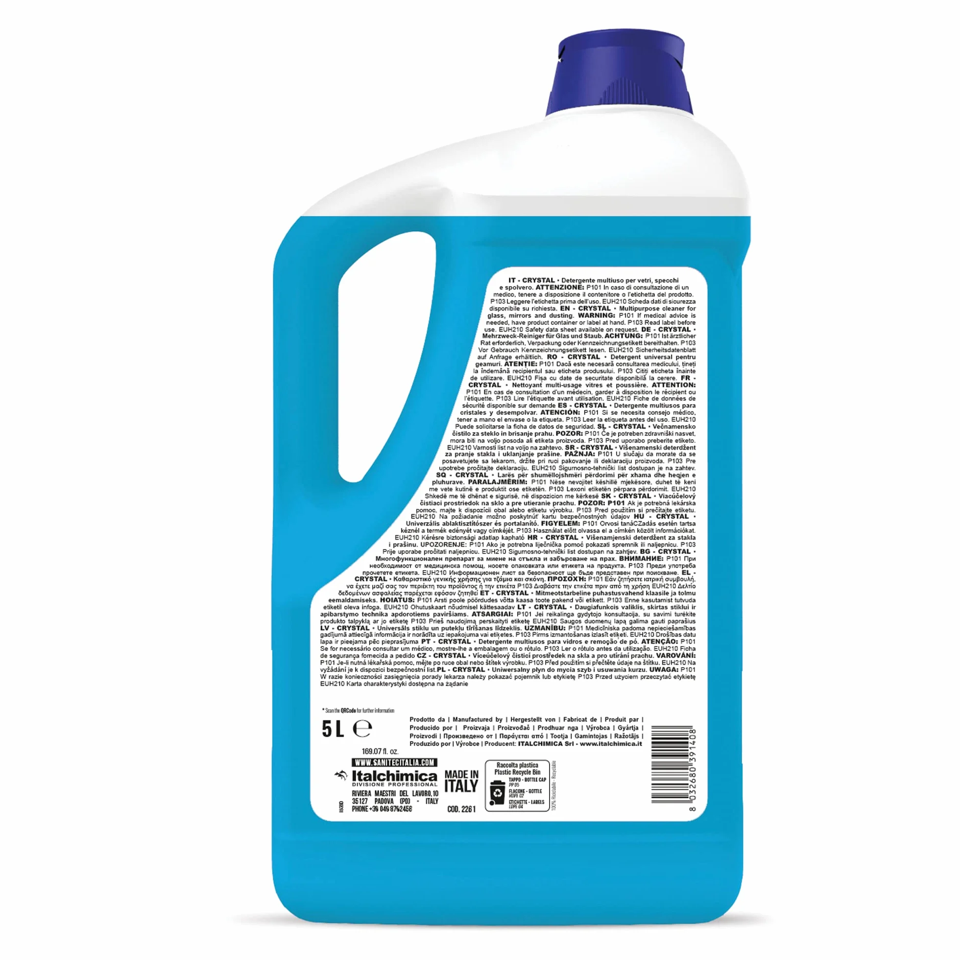 Sanitec Crystal Anti Alone Detergente Multiuso Profumato 5 Litri