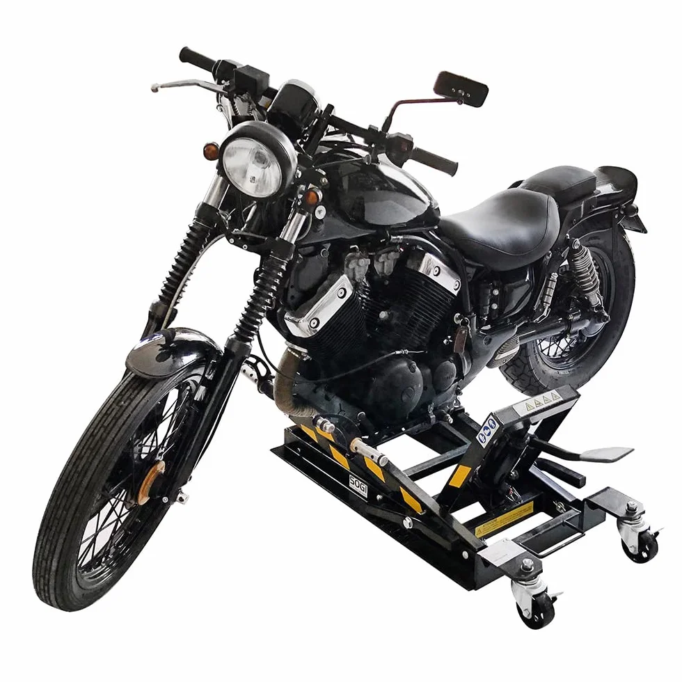 SOGI mod. SL-50 PONTE SOLLEVATORE IDRAULICO MOTO QUAD 680 Kg. TRASPORTABILE CARRELLO CAVALLETTO