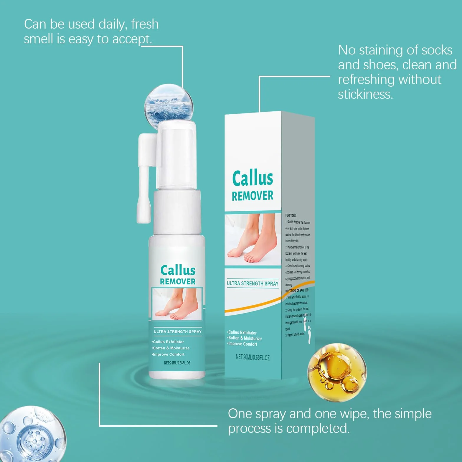 Spray rimozione calli professionale extra forte per piedi tallone pelle morta