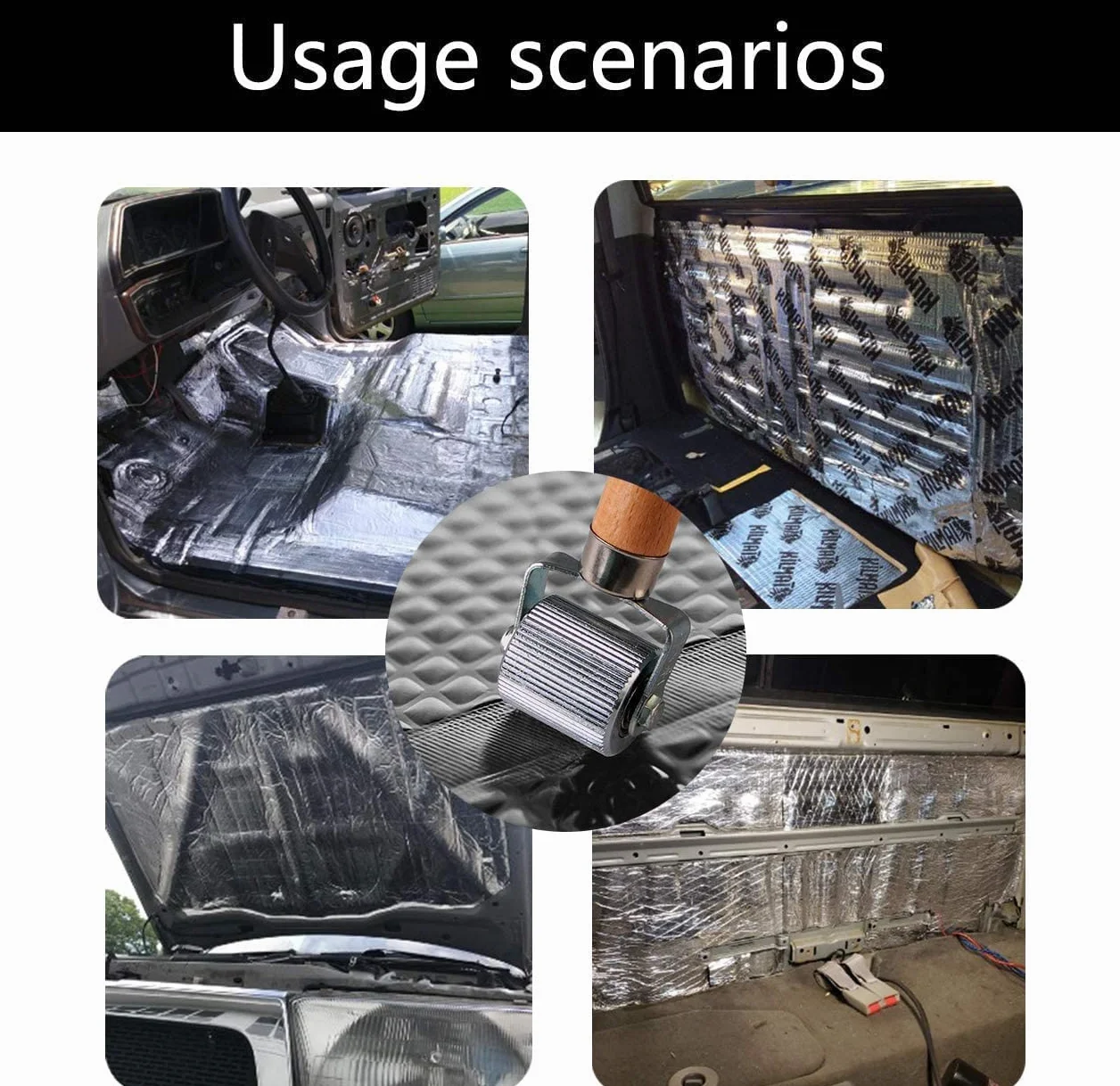 Rullo fonoassorbente per auto, strumento di installazione in metallo, per auto, accessori per interni, confezione da 3