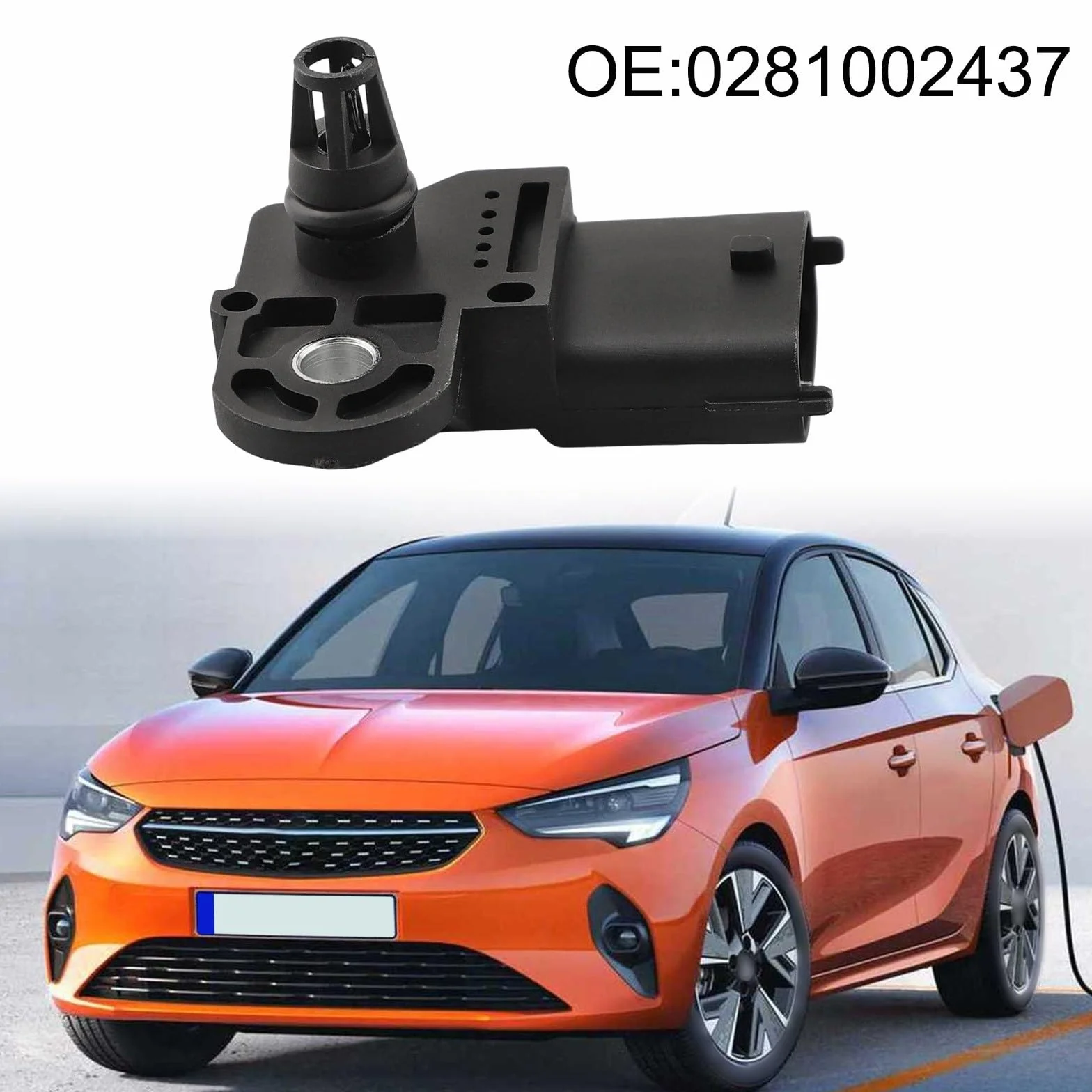 Sensore di pressione dell'aria di aspirazione del collettore per Turbo Boost, per Vauxhall, sostituzione diretta OEM 0281002845 0281002437 0281002680, migliora le prestazioni del motore e