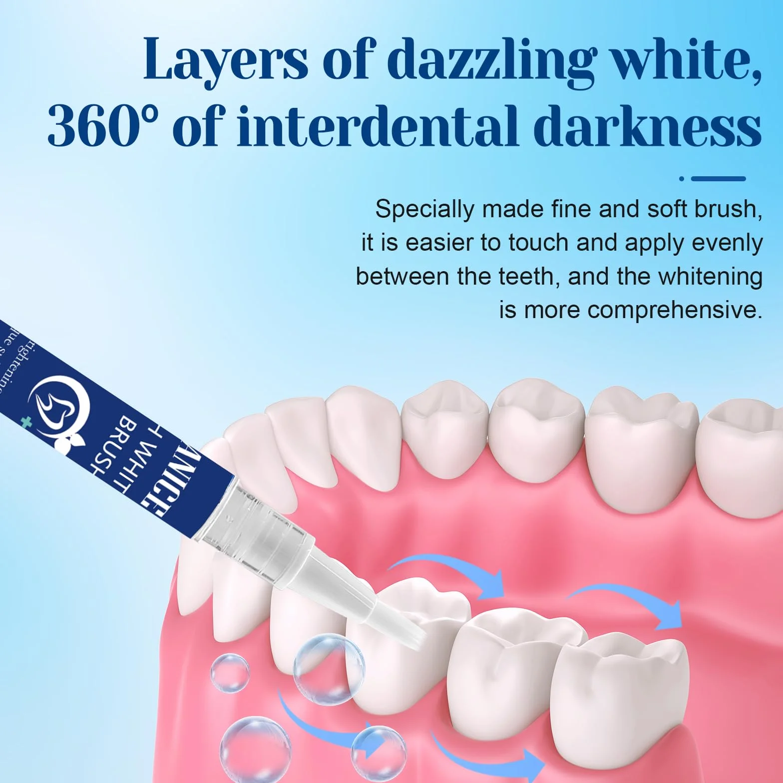 Penna Sbiancante Denti Professionale 2 Pezzi, Gel Sbiancante Rimuove Macchie Dentali