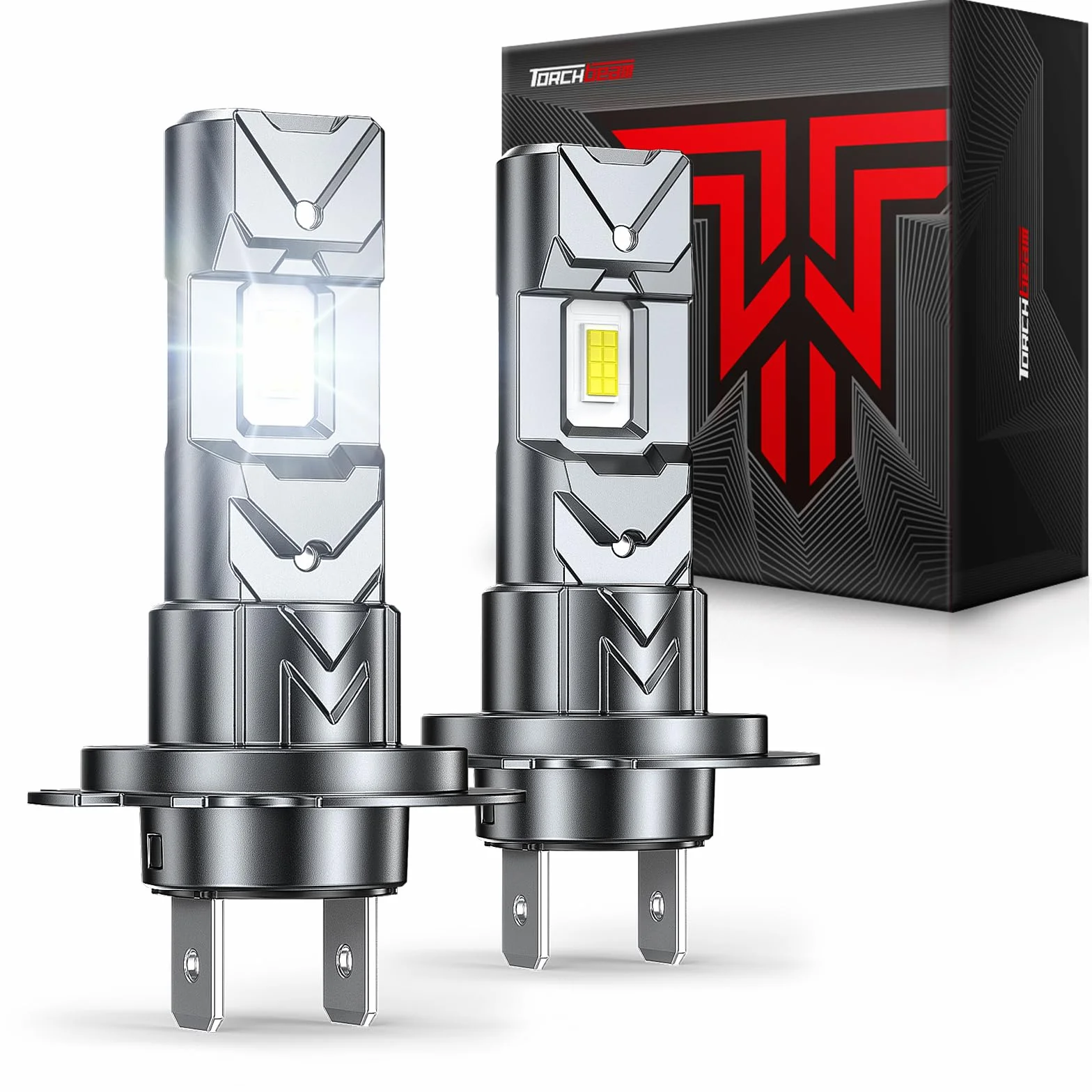 Lampadine H7 LED 140W 34000LM 6500K Bianca Fredda Mini Canbus Plug and Play Confezione da 2