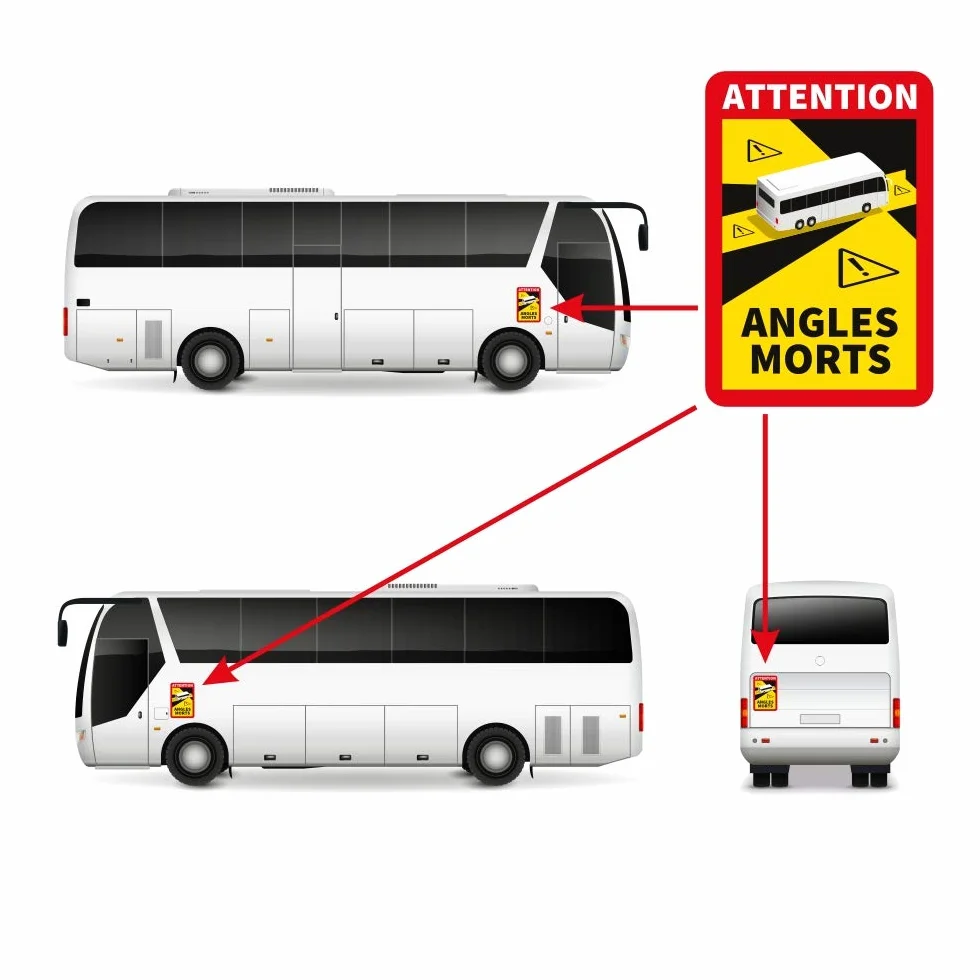 Adesivi per Angoli Morts Bus Veicolo Adesione Extra Forte Protezione UV 10 Pezzi