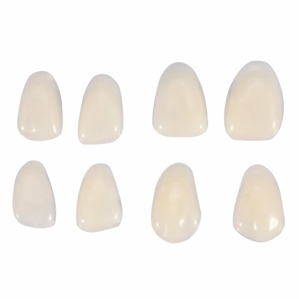 70PCS Veneer Dentali Naturale Resina Fronte Superiore Corona Temporanea Non Tossico