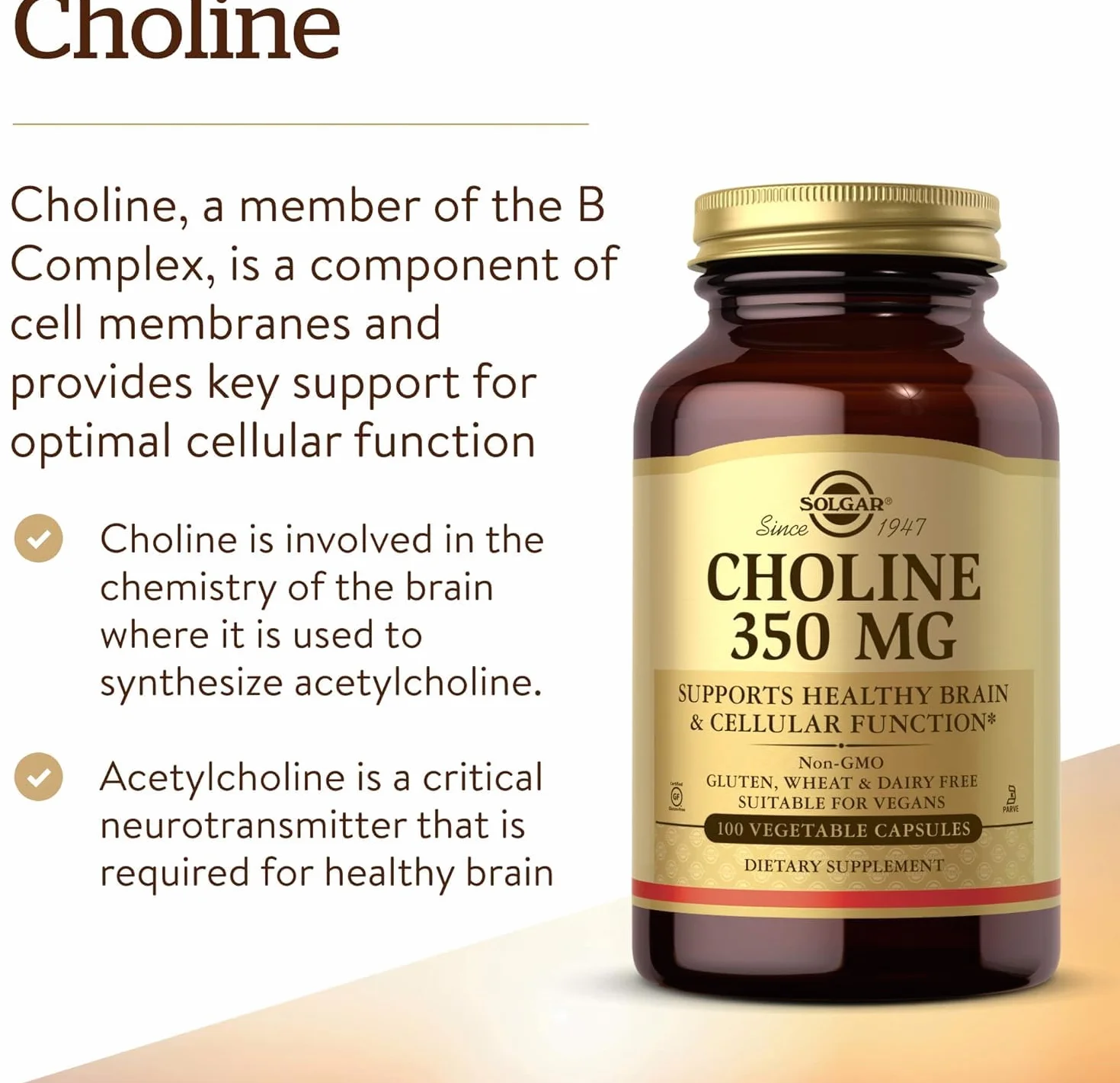 Colina 350 mg Cápsulas Vegetales