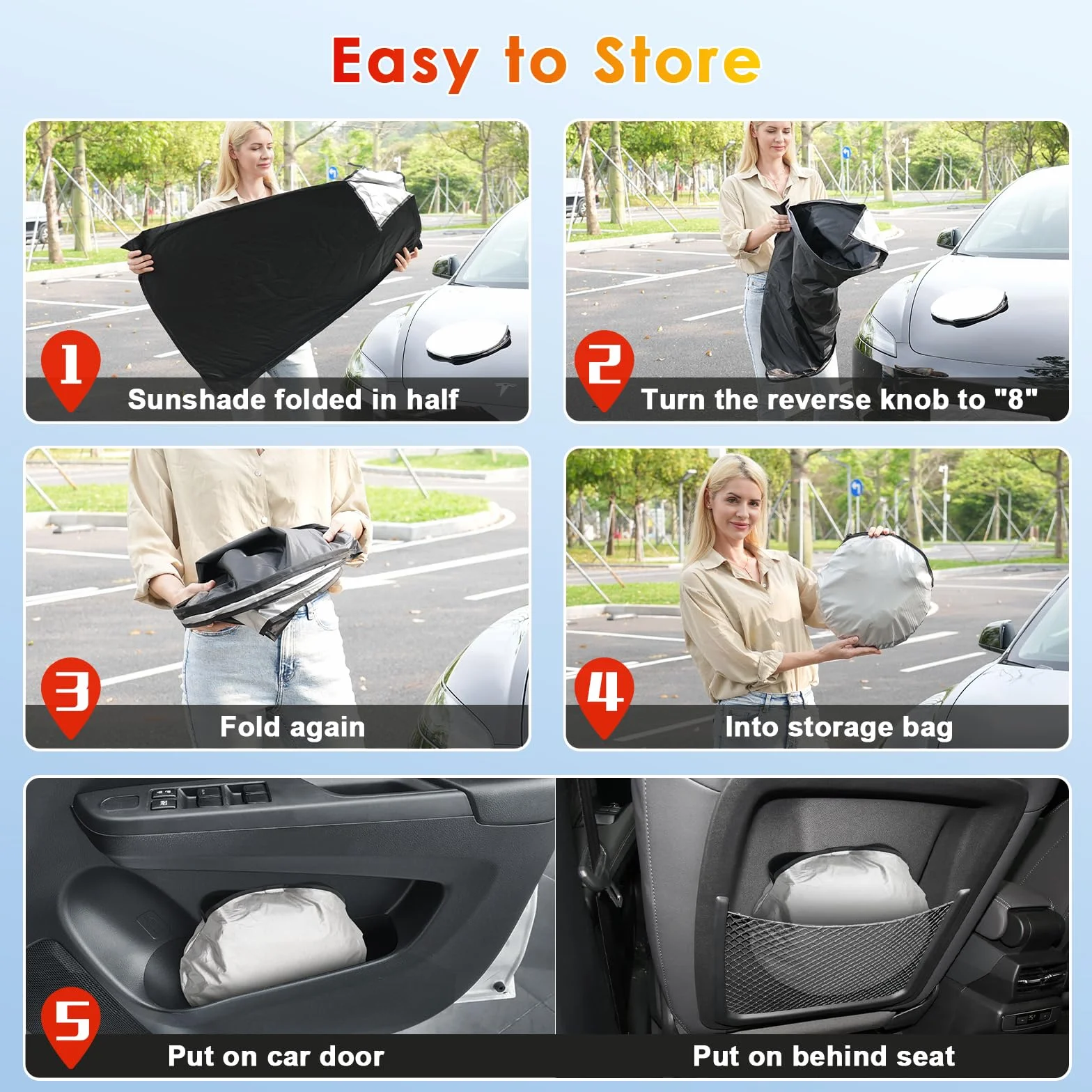 [Aggiornamento] BSTW Parasole Pieghevole per Fiat Panda Cross/City Cross/Hybrid 2020-2025 Copri Parabrezza con Protezione UV e Termica Parasole Panda Accessori