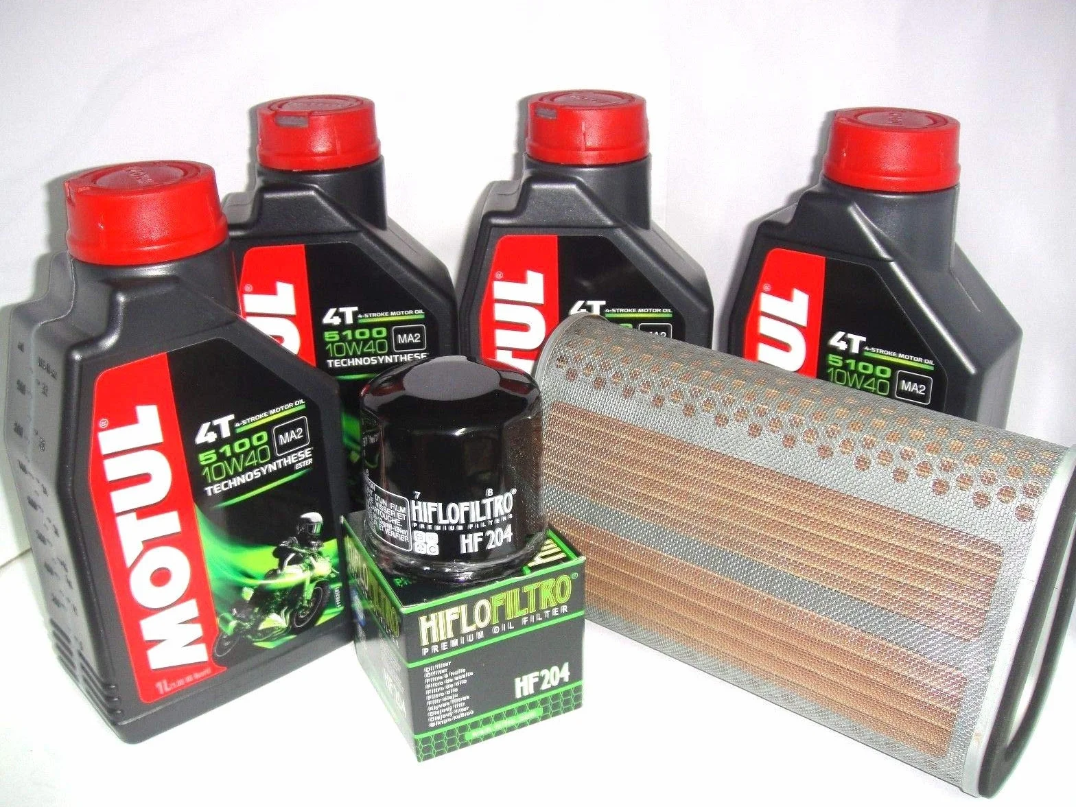 KIT TAGLIANDO 4 LT OLIO 5100 + FILTRO ARIA/OLIO CB F Hornet Abs (PC41) 600 2007 2008 2009 2010 2011 2012 2013