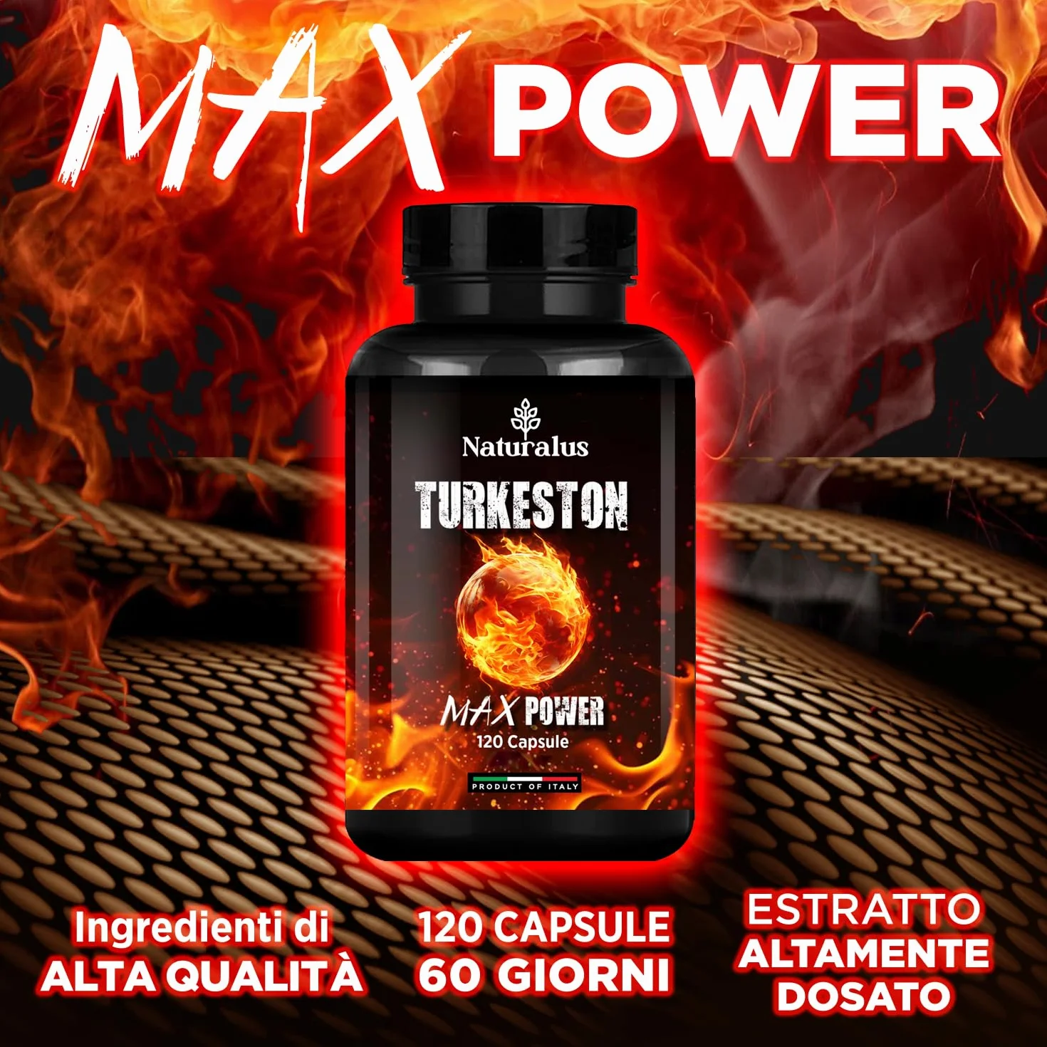 Turkesterone Bodybuilding 120 Capsule Testorush Massa Prestazione Uomo - CORDYCEPS ASHWAGANDHA B-ECDISTERONE mk 677 tongkat ali