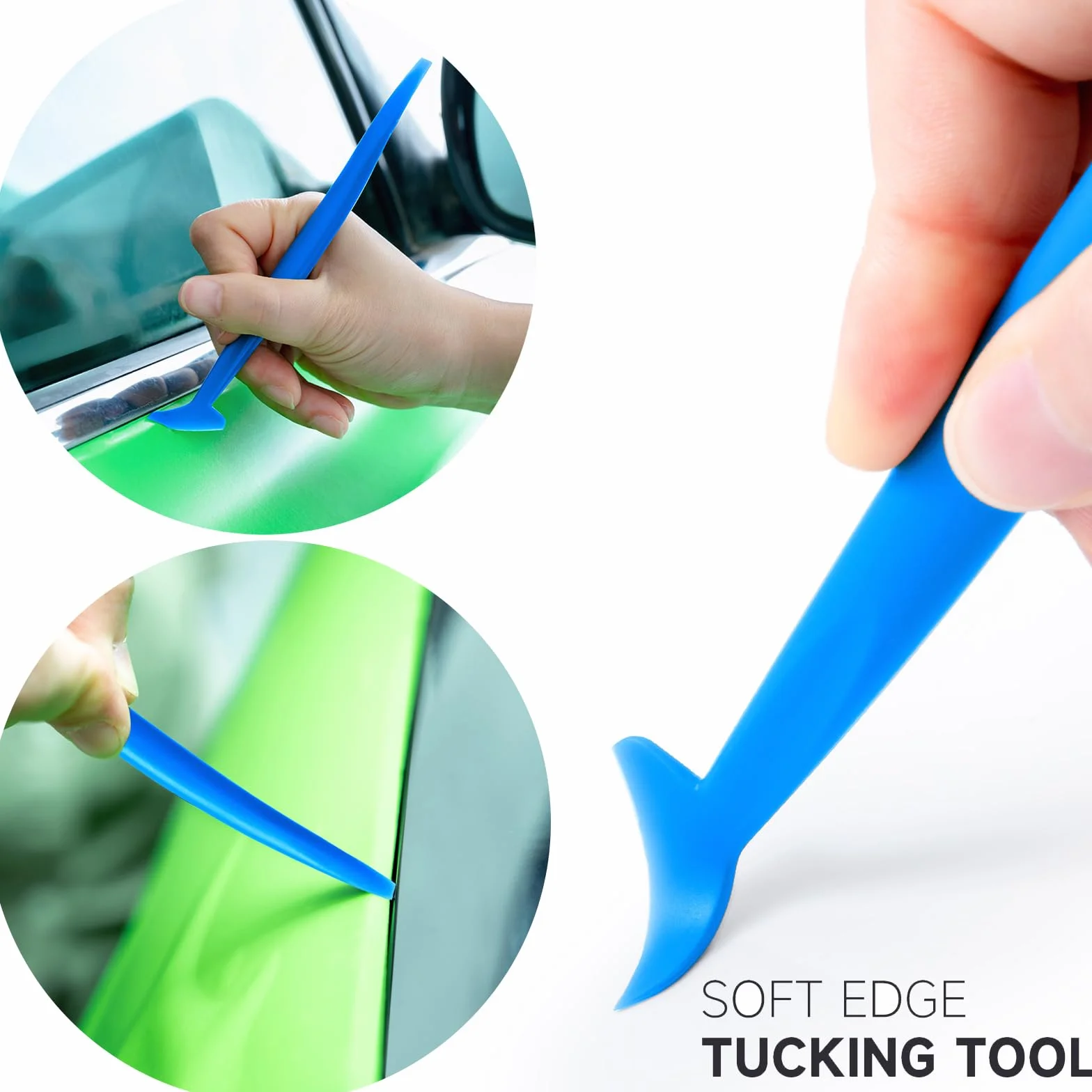 FOSHIO Kit di Attrezzi di Installazione di pellicole per vetri per Auto,Spatola Professionale con Feltro, Taglierino,Coltelli multiuso (Blu)