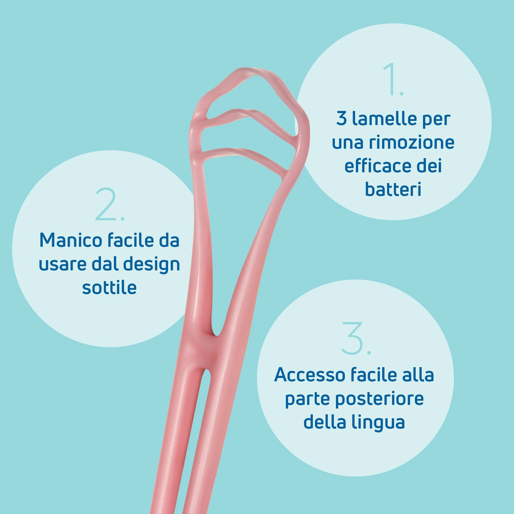 TePe Tongue Cleaner, 1pz, pulisci lingua per alito cattivo e batteri