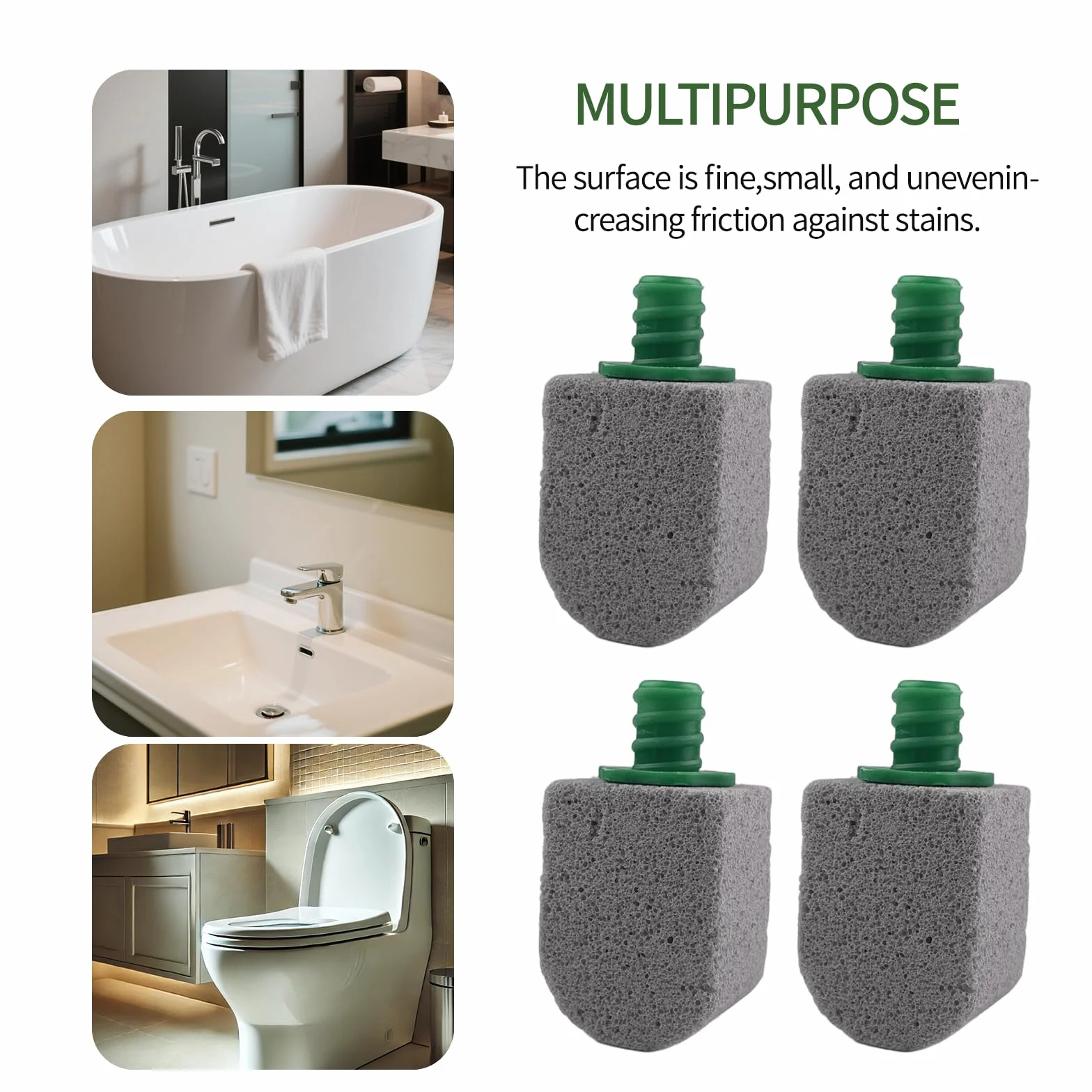 Pietra Pomice Detergente WC 10 Pezzi, Pumice Stone per Bagno e Cucina
