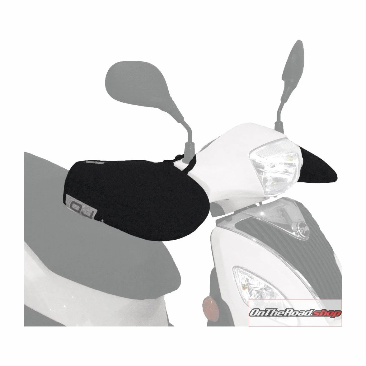 OJ Mini Pro Hand C010 - Coprimanopole Universale in Tessuto Tecnico, per Moto e Scooter, Nero, Taglia Unica, Set di 2