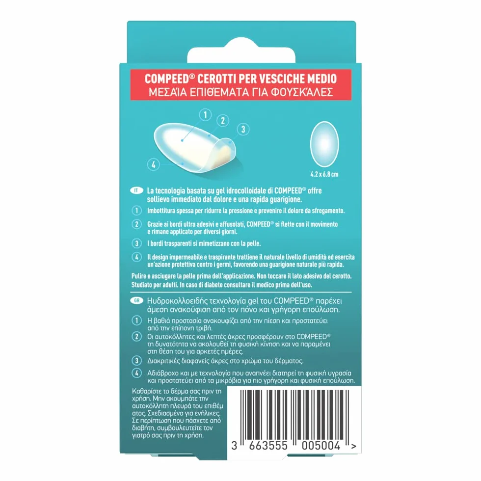 Compeed Cerotti per vesciche 10 Pack resistenti all'acqua