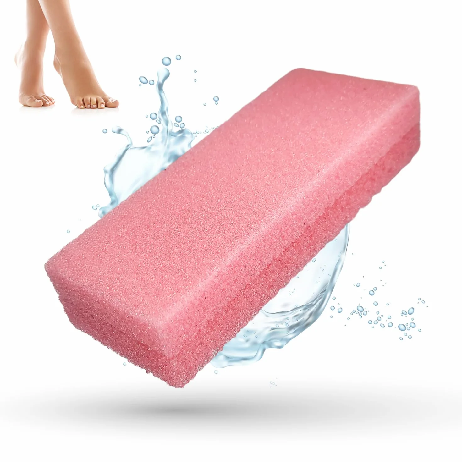 LaRosa PUMICE SPA Spugna Pomice Doppia Faccia Rosa con Due Texture