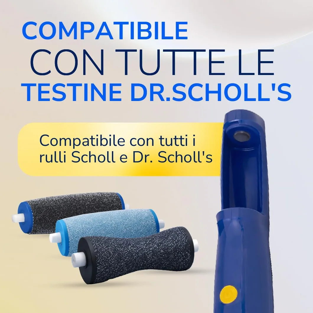 Dr. Scholl’s Lima Piedi Elettrica Rimuovi Calli - Pedicure Professionale, Rimuove Pelle Dura, Batterie AAA Incluse
