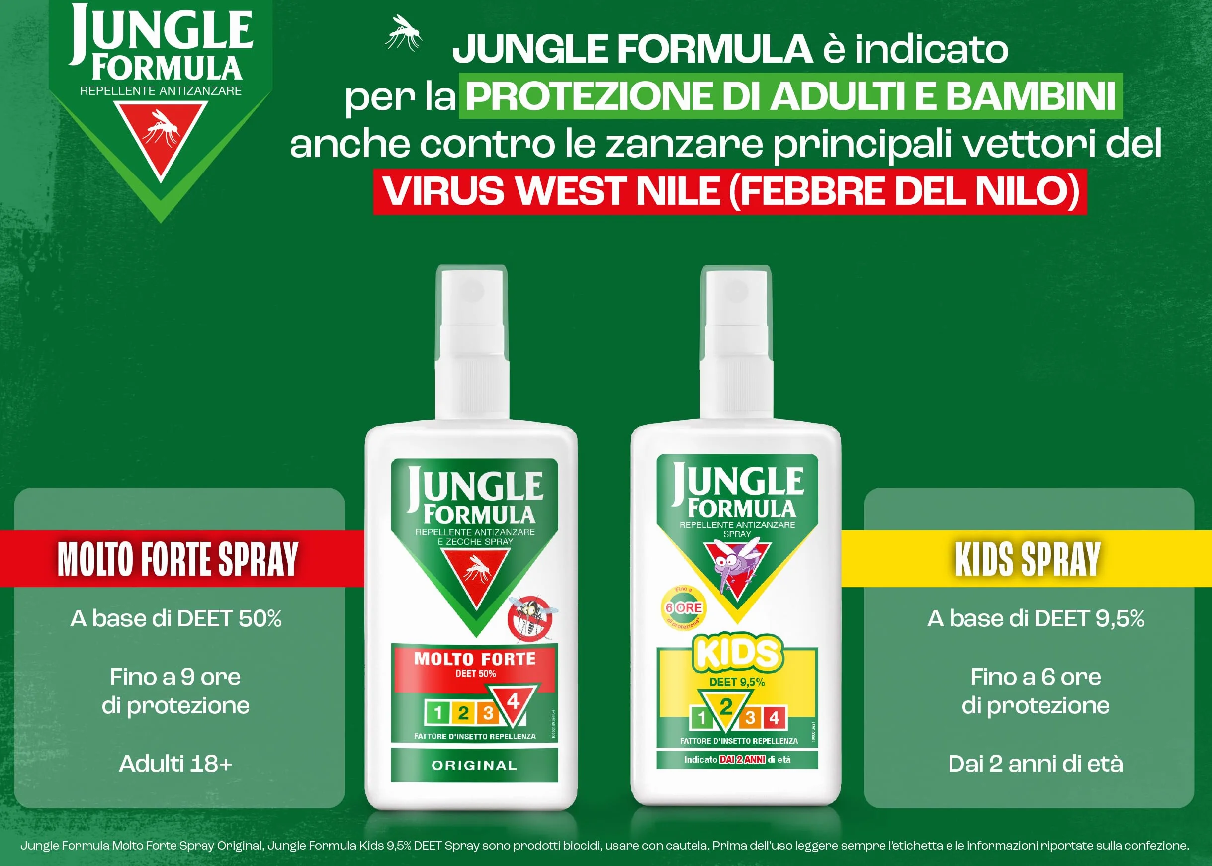 Jungle Formula Molto Forte Spray Repellente Antizanzare DEET 50% 75 ml