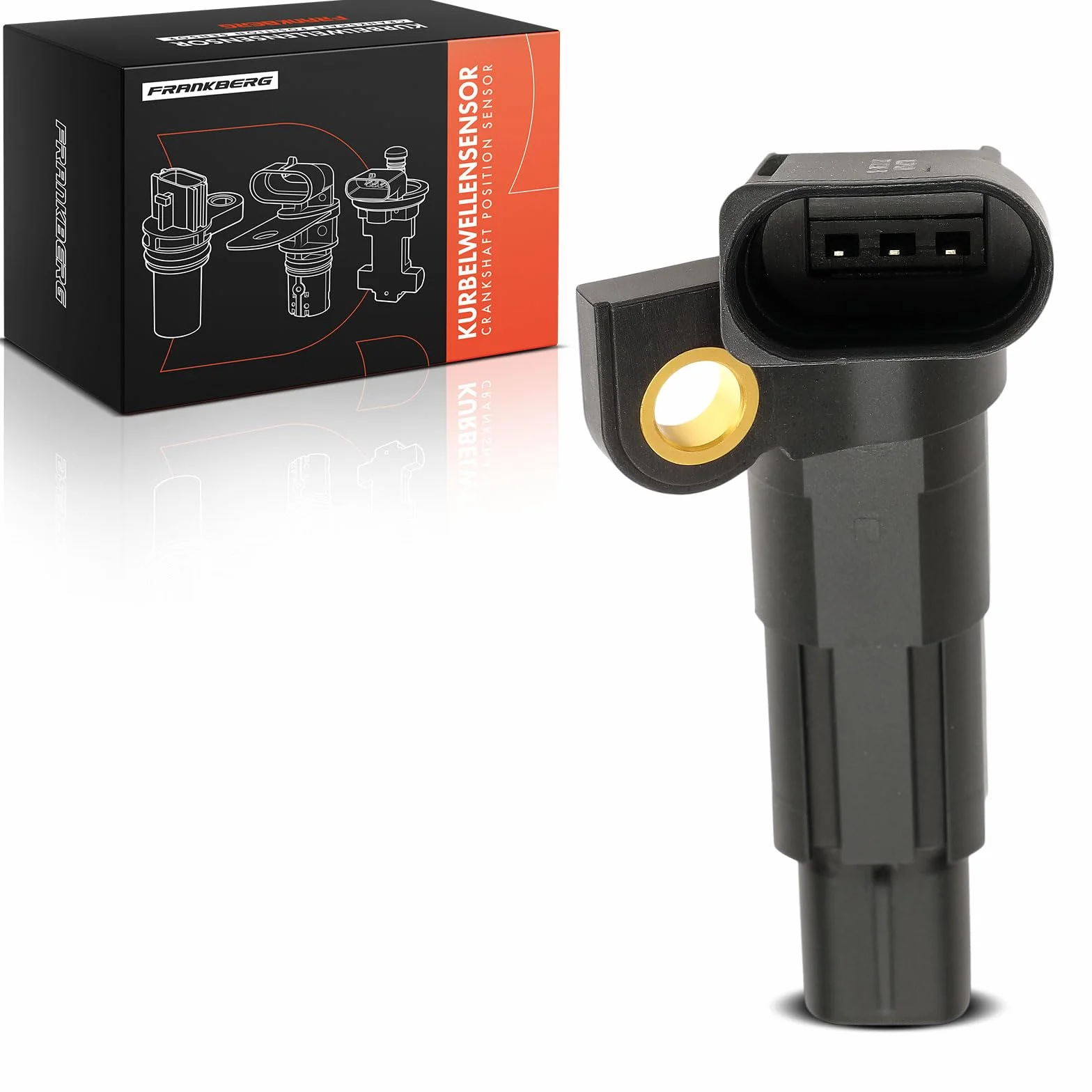 Frankberg Posizione dell'albero Motore Sensore dell'albero Motore 3-Poli Compatibile con Fabia II 542 Polo 9A 9N Ibiza IV SportCoupé 6J1 6P5 Fox Compatta 5Z1 5Z3 5Z4 Fabia II Combi 545 03D906433A