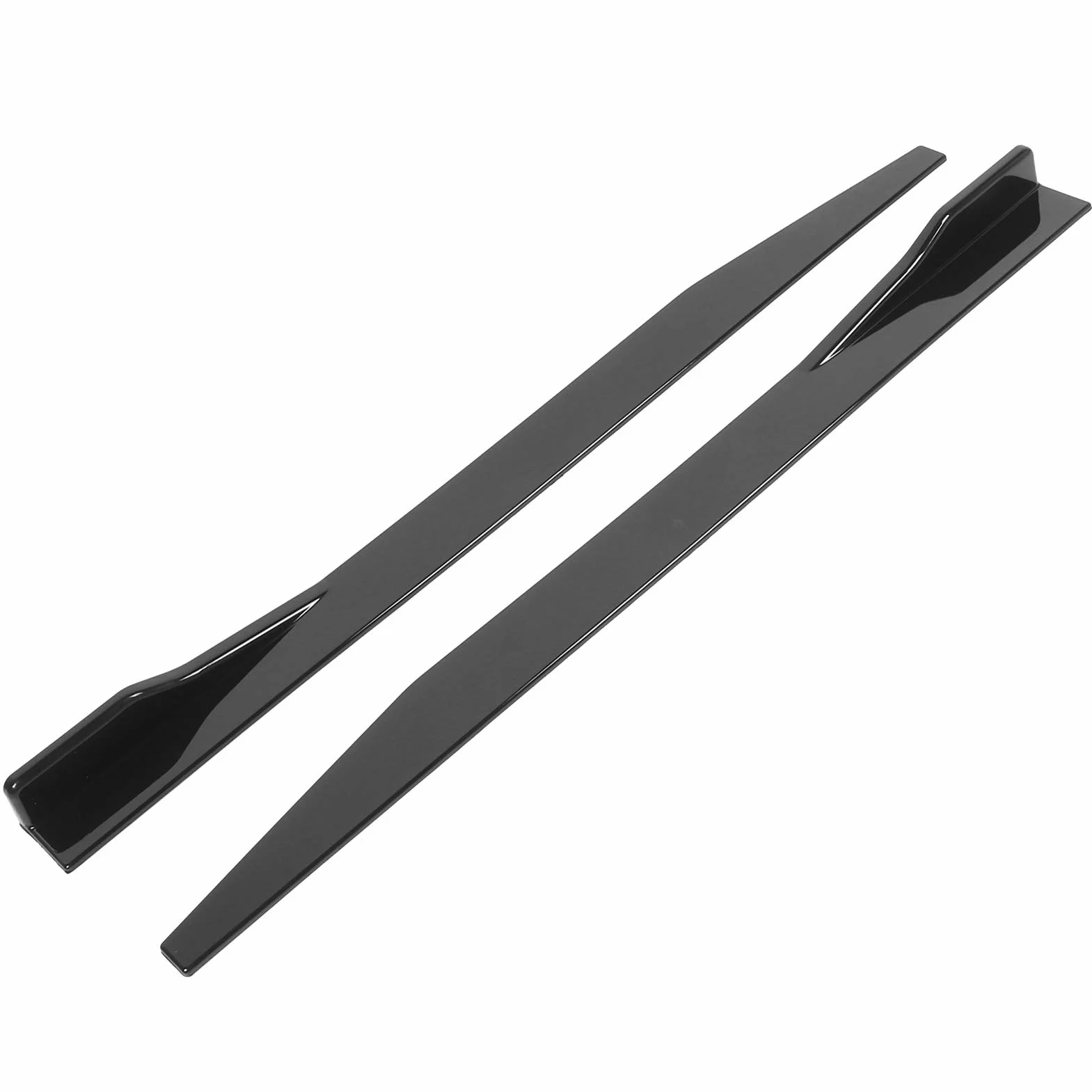 Spoiler per Ala per Auto, 2 Pezzi Minigonne Laterali per Carrozzeria Auto 120 Cm / 47,2 Pollici Gonna Laterale per Auto Universale Splitter Labbro Nero Lucido Diffusore per Alette