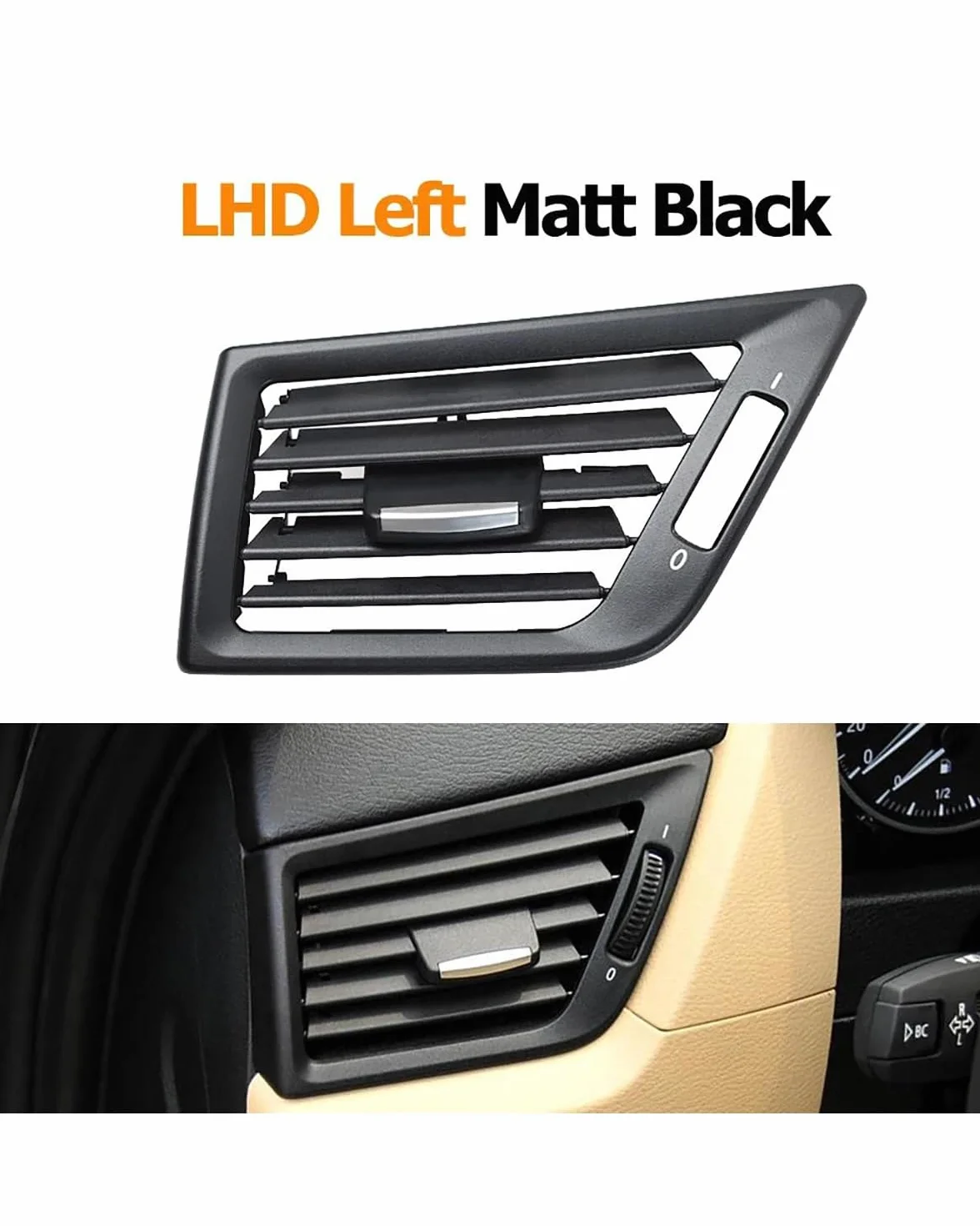 Auto Aria Condizionata Presa per X1 E84 2010 2011 2012 2013 2014 2015 LHD Driver della Mano Sinistra Auto Sinistra Destra Centro Aria Condizionata AC Griglia Sfiato(Matt Black Right)