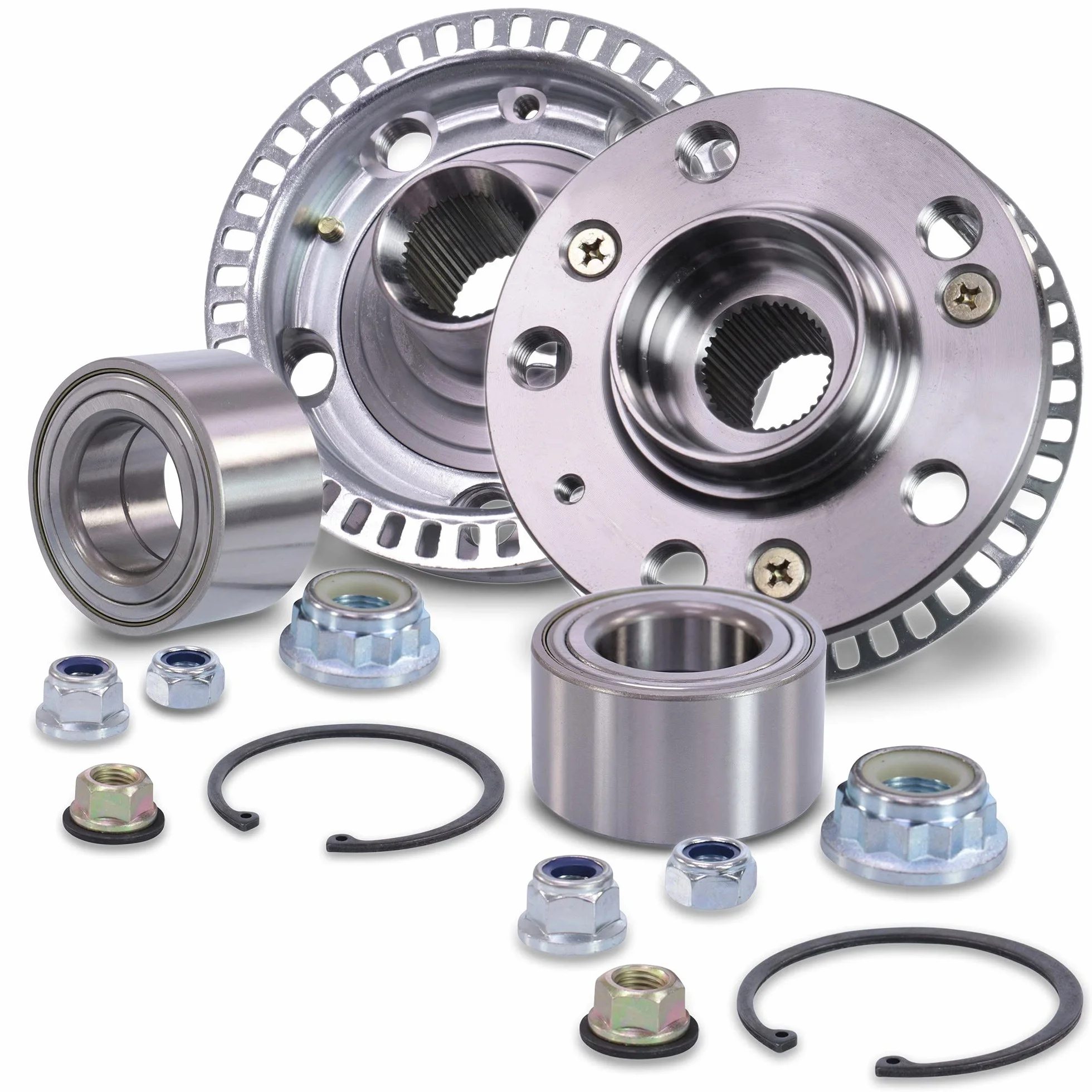 ATEC Germany 2x mozzo ruota anteriore o posteriore set di cuscinetti ruota, compatibile con AUDI A3 (8L1), TT (8N3) (8N9), SEAT LEON (1M1), TOLEDO II (1M2), SKODA OCTAVIA 1, VW BORA, GOLF 4