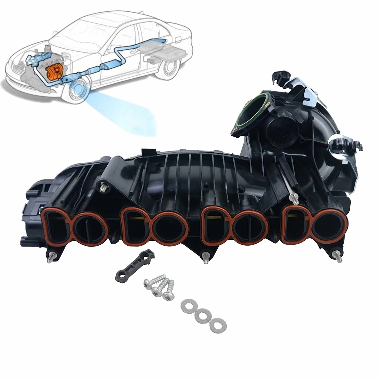 Bisenya Collettore di aspirazione senza attuatore Compatibile con E81 E87 E88 E82 E90 E91 E92 E93 E60 E61 X1 E84 X3 E83 N47#11618507239 11614728712