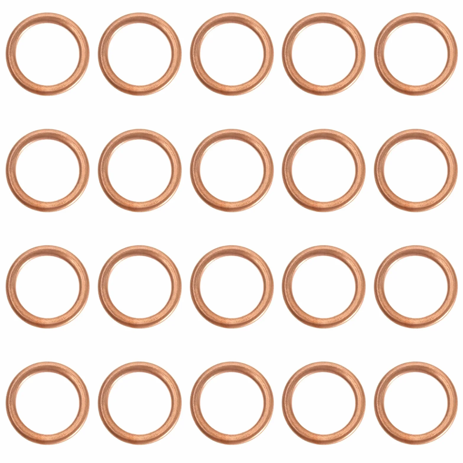 20 guarnizioni per tappo di scarico dell'olio rondelle di frantumazione in rame tappo coppa dell'olio rondelle anelli piastra N013845.2 11137546275 22 mm OD 16 mm ID 2 mm spessore