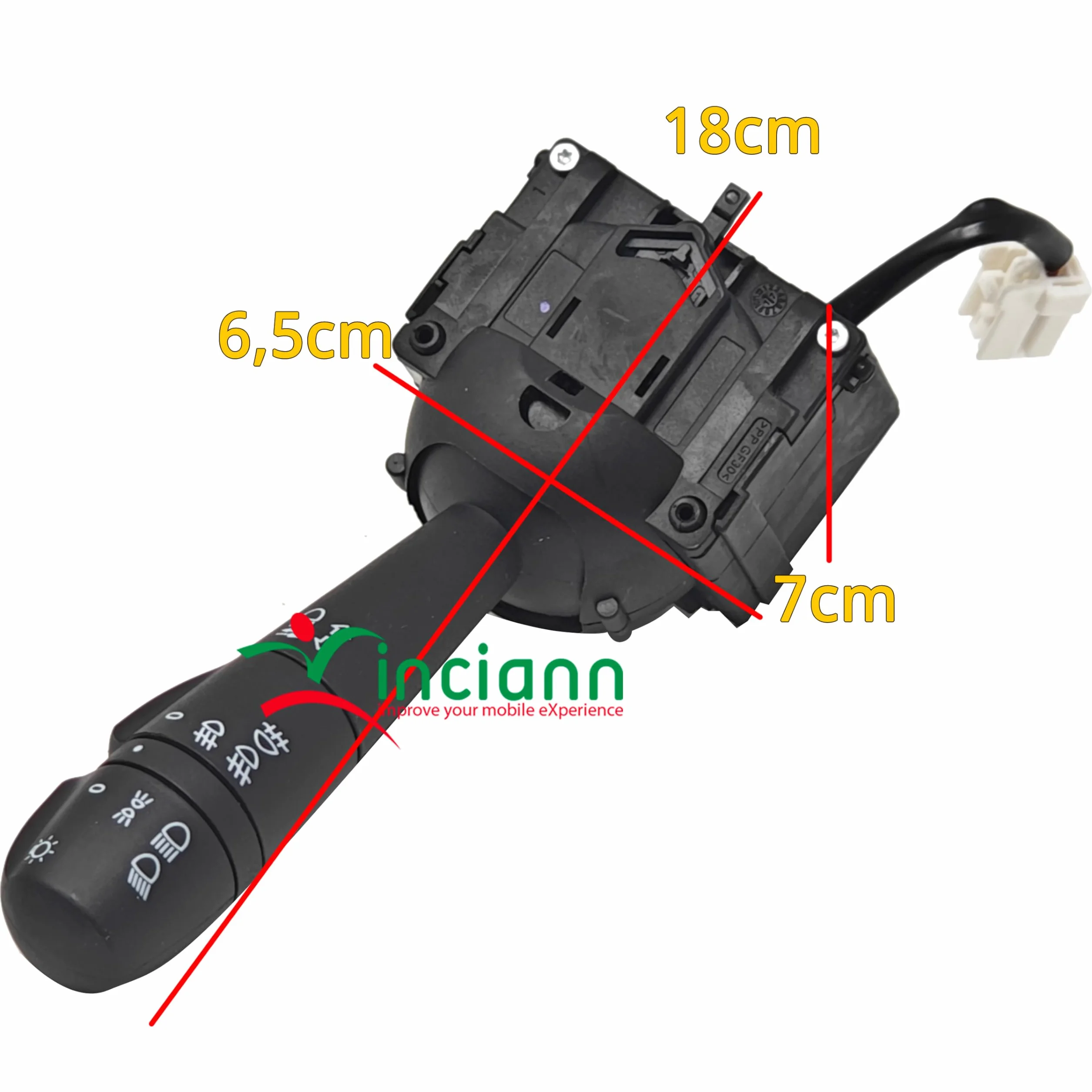 Regolazione fari comando lampeggiatori auto Leva devioluci compatibile Logan Clio