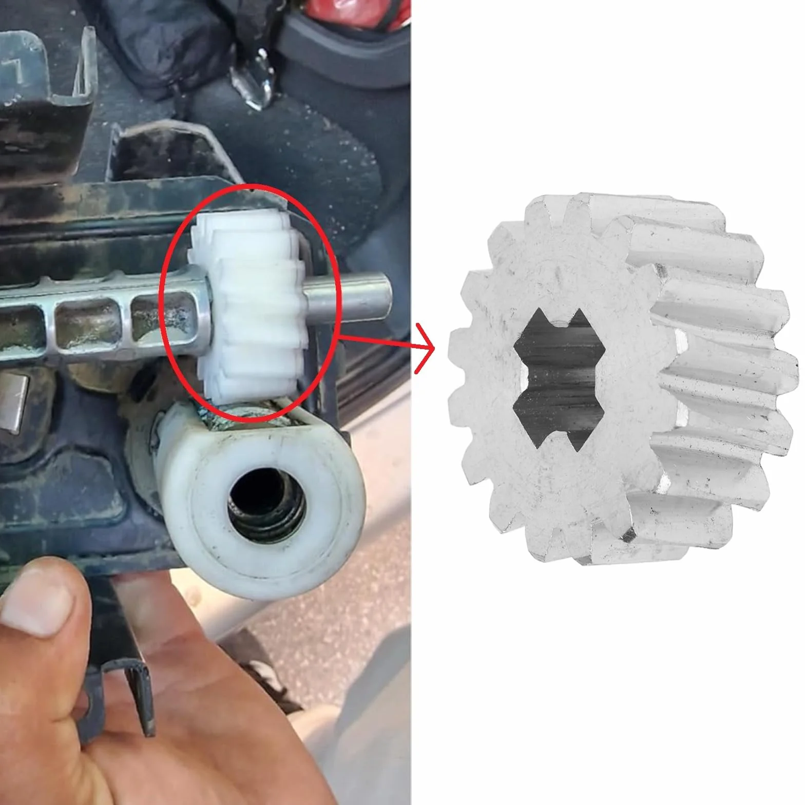 Twowinds Ingranaggio Ruota di Scorta 7M3803660 Compatibile Ford Galaxy Seat Alhambra Supporto Ruota di Scorta Sollevatore (25 pezzi)