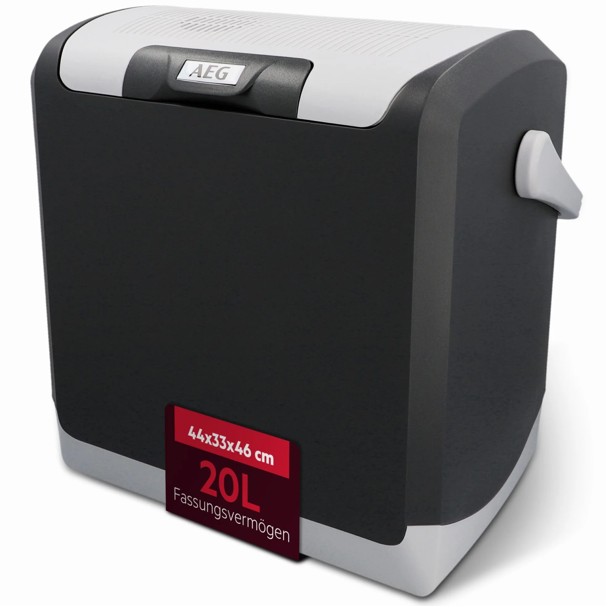 AEG Automotive Thermoelectric Cool Box KK 20 Litri, 12/230 Volt per Auto e Presa, Grigio