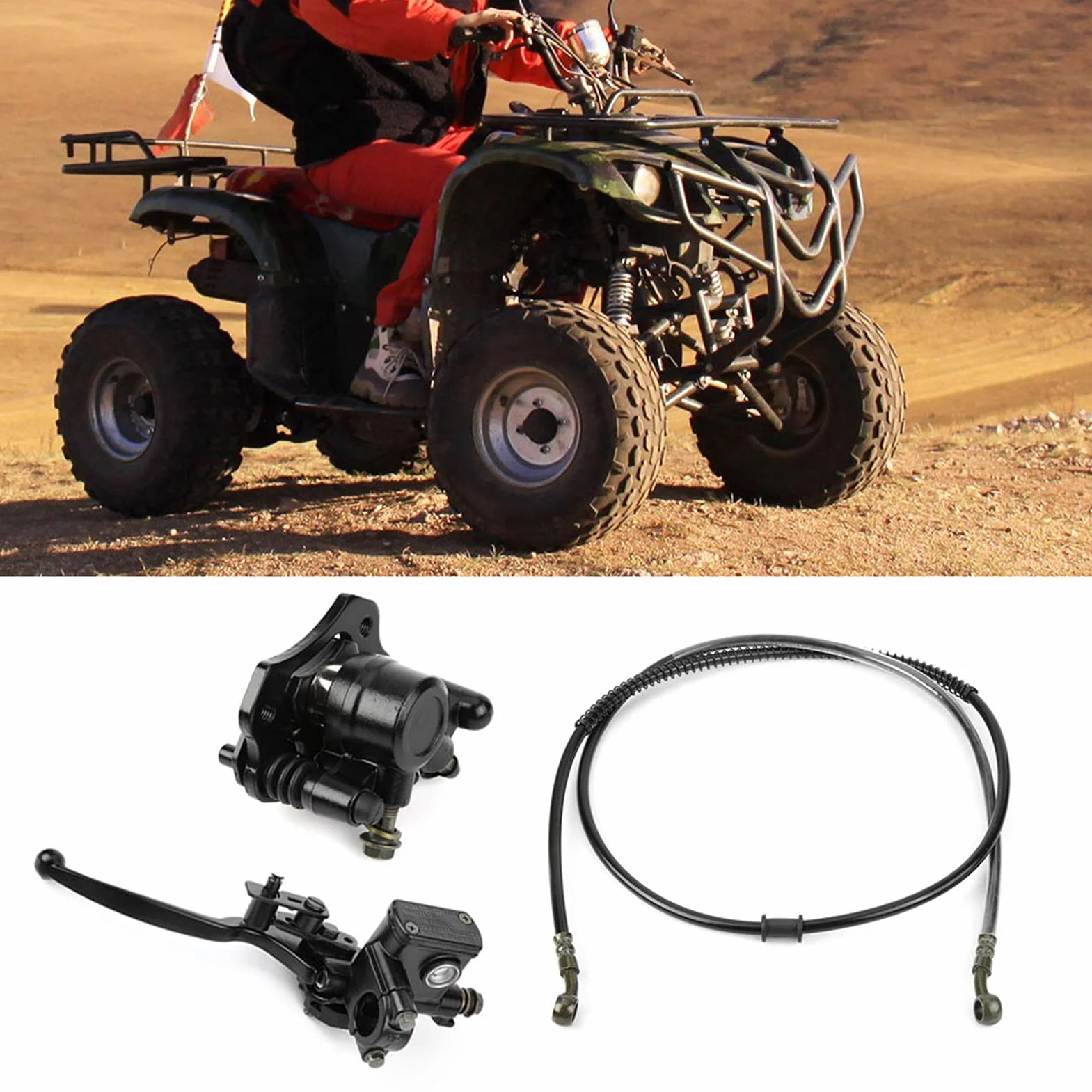 Pinza Freno a Disco Posteriore Idraulica per Quad Dirt Bike ATV Dune